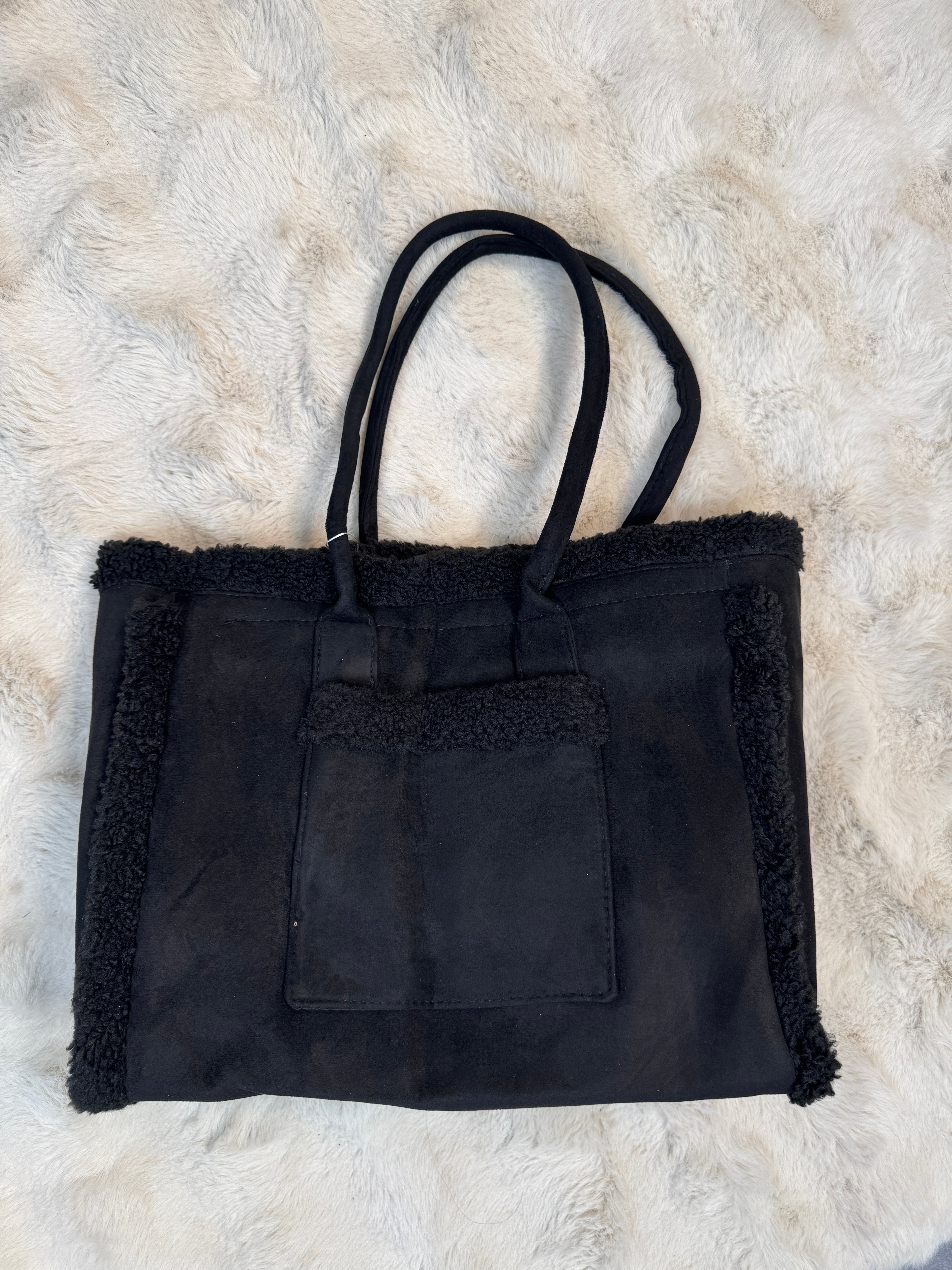 Sac Cabas Mouton Retourné Noir