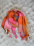 Écharpe Caline Carreaux Orange