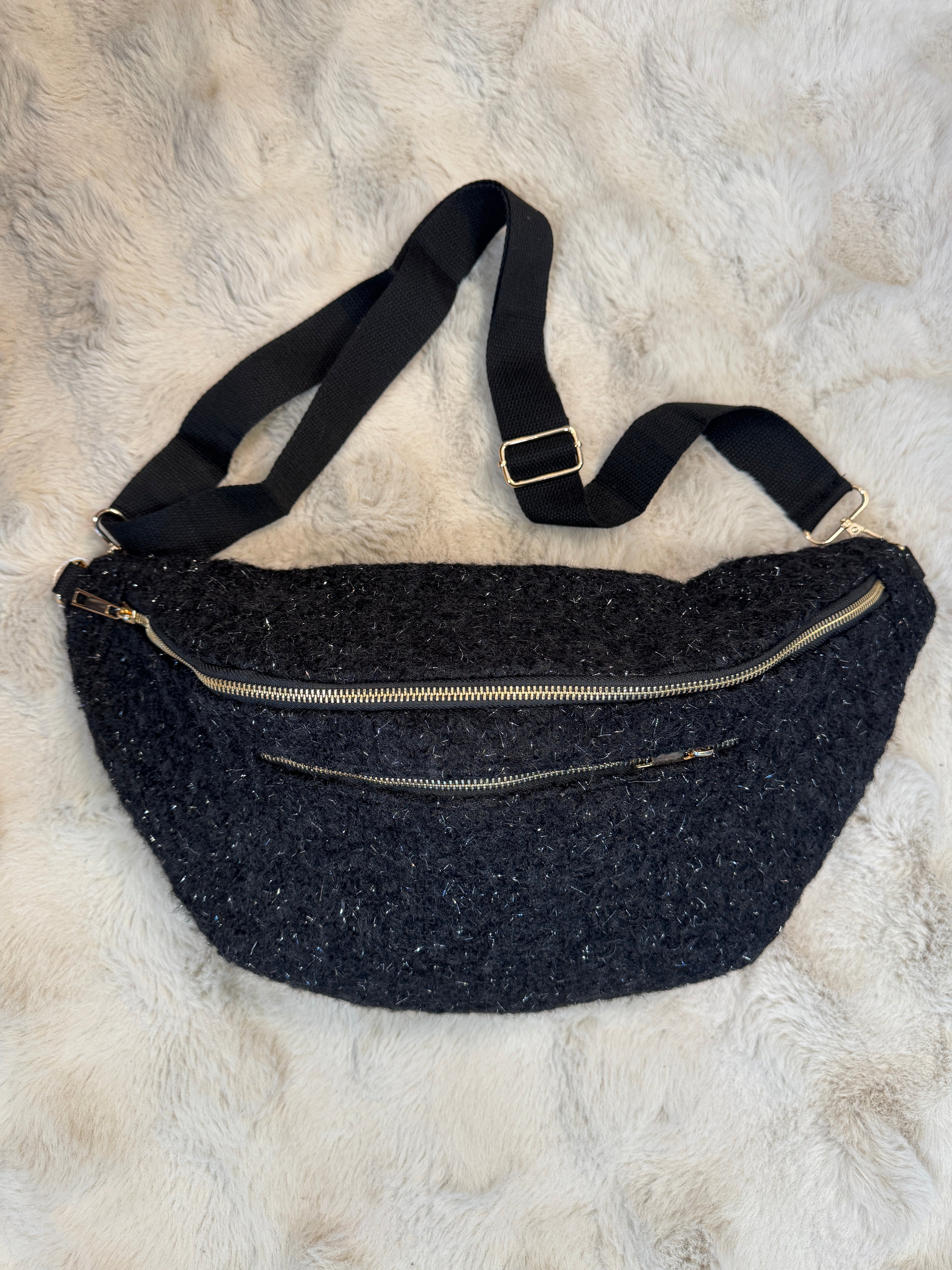 Maxi Banane Laine Rase Noir