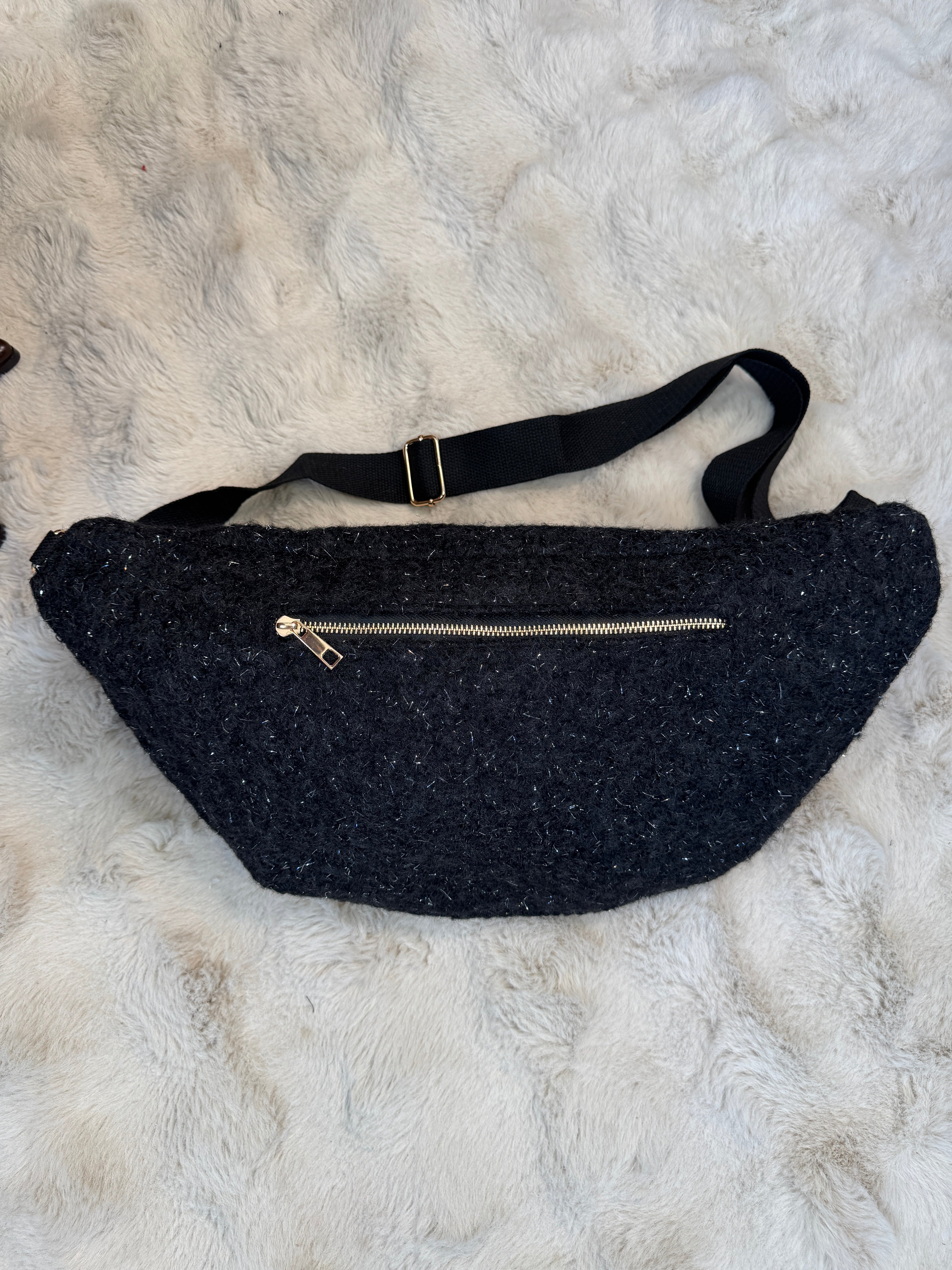 Maxi Banane Laine Rase Noir