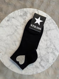 Chaussettes Coeur Strass Noir