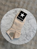 Chaussettes Coeur Strass Beige