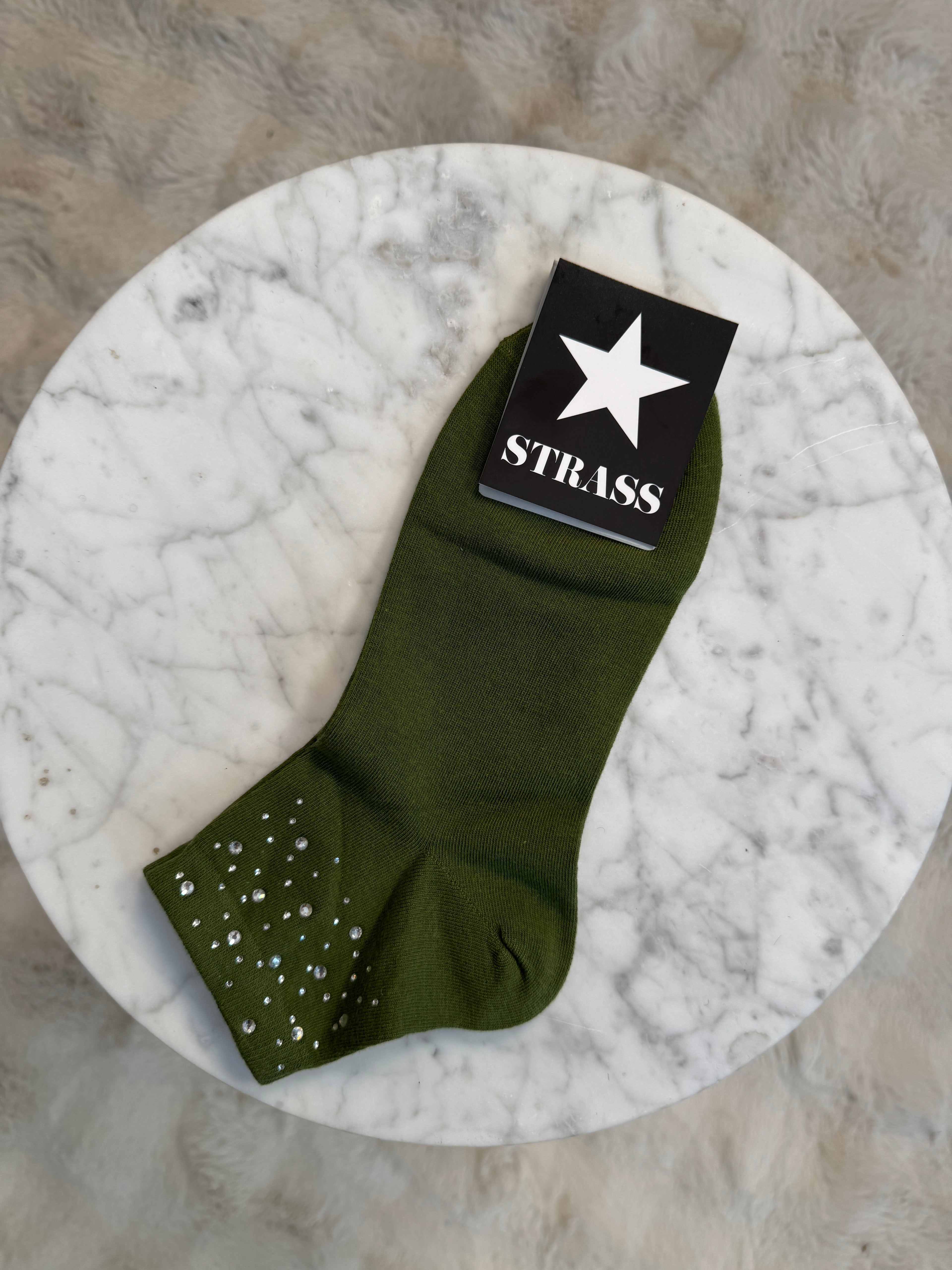 Chaussettes Strass Kaki