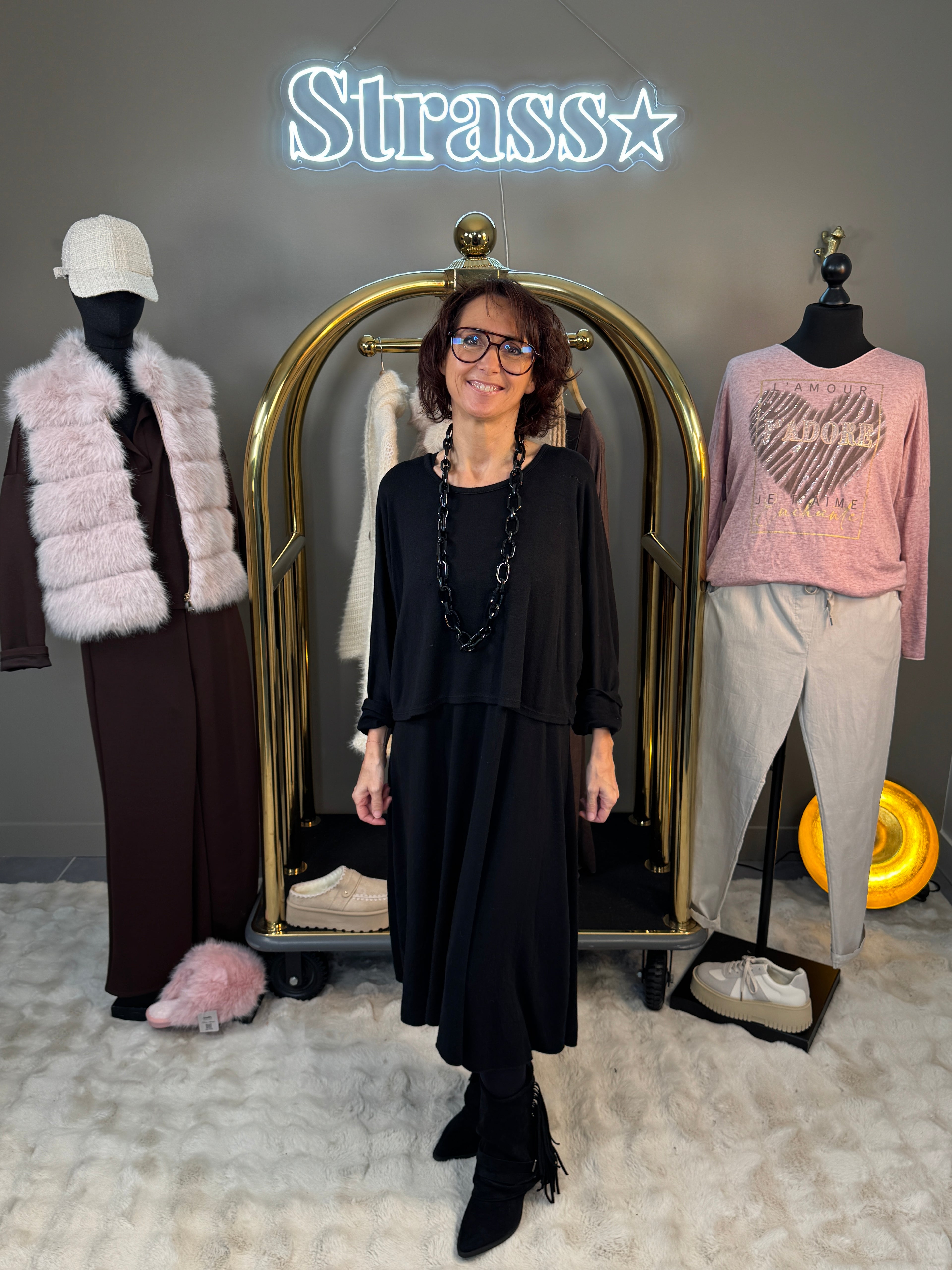Ensemble Robe + Pull Noir