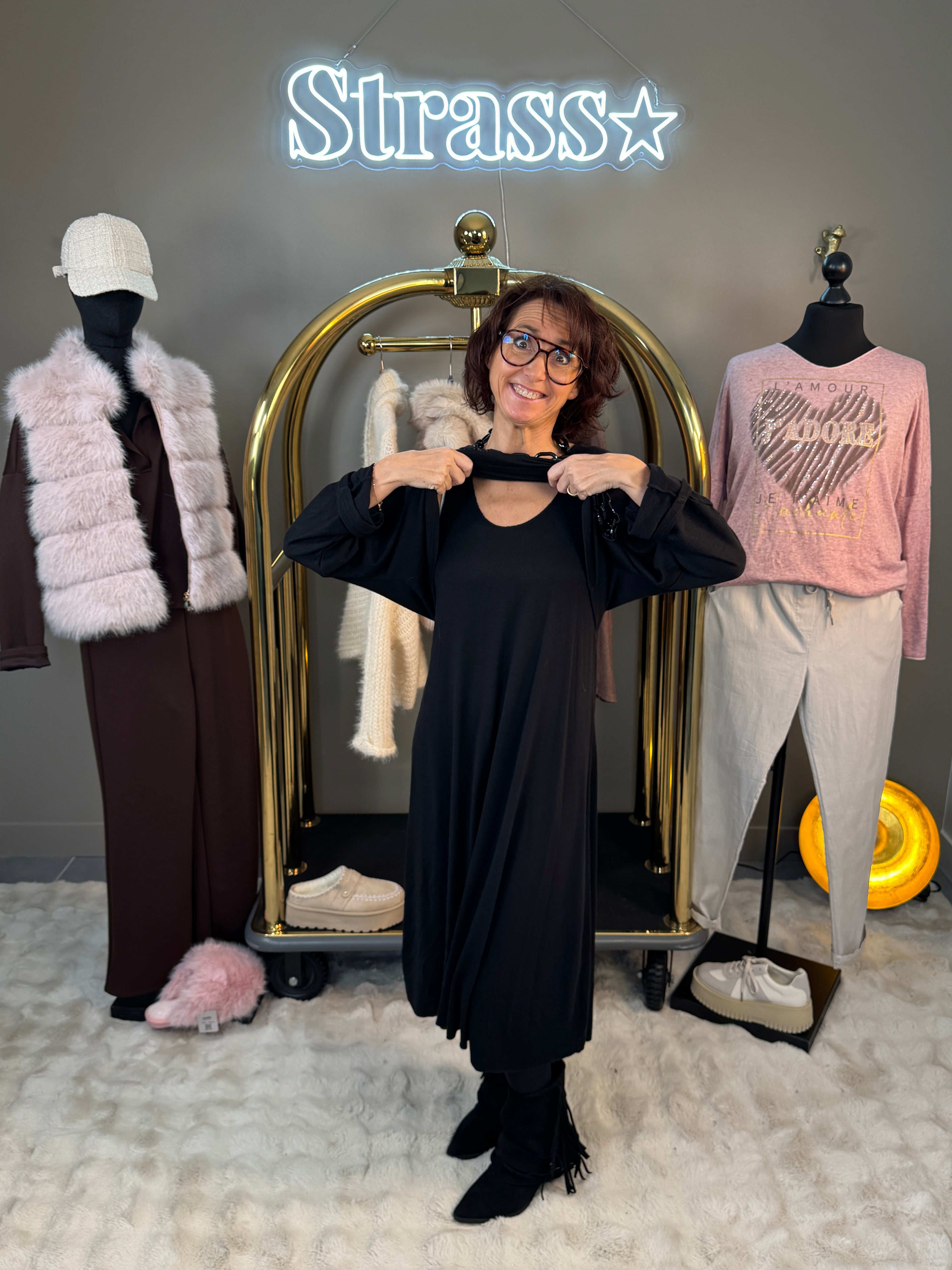Ensemble Robe + Pull Noir
