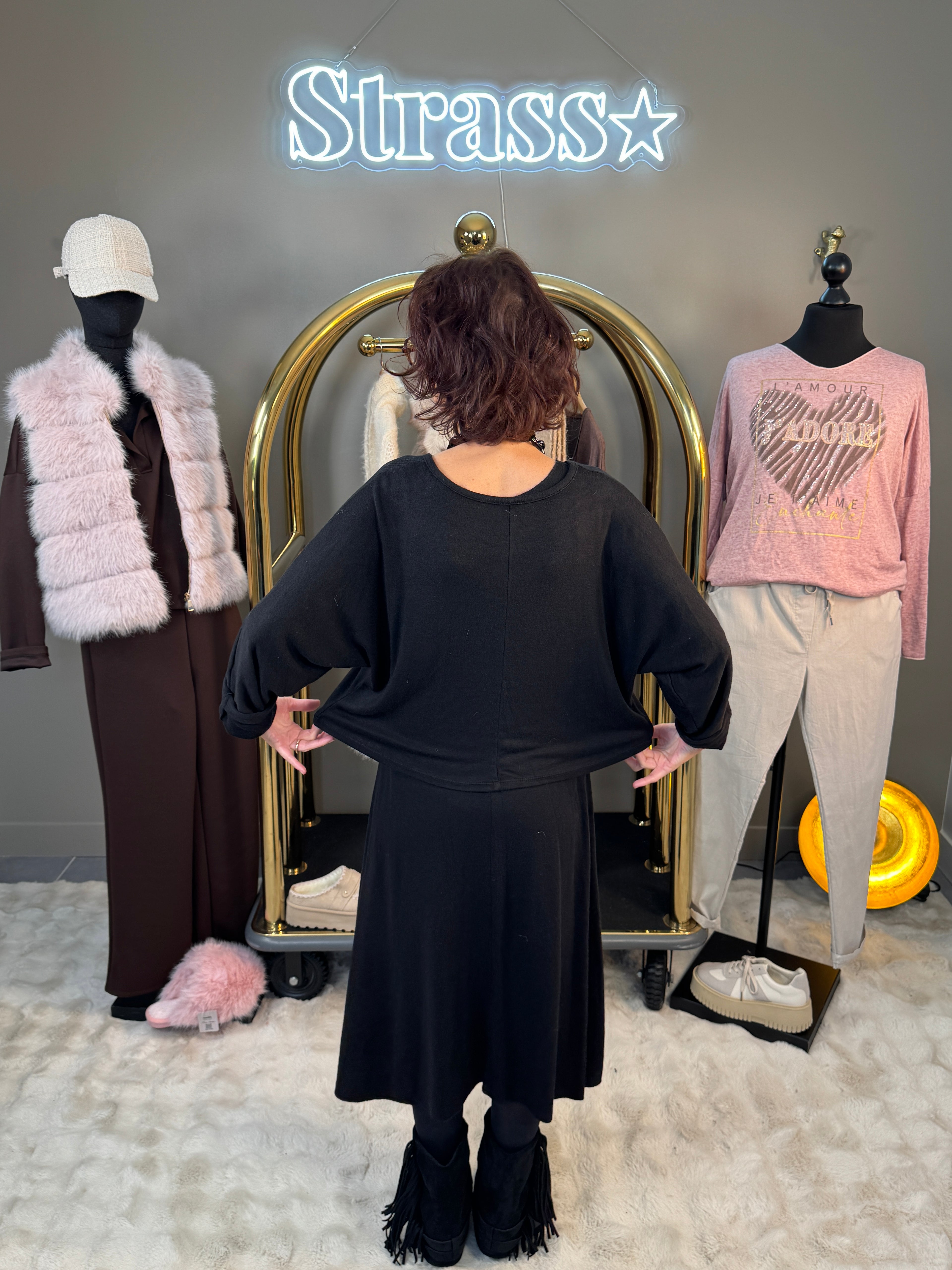 Ensemble Robe + Pull Noir