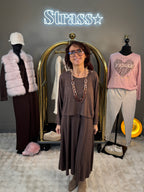 Ensemble Robe + Pull Choco