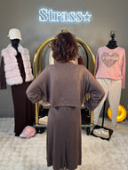 Ensemble Robe + Pull Choco
