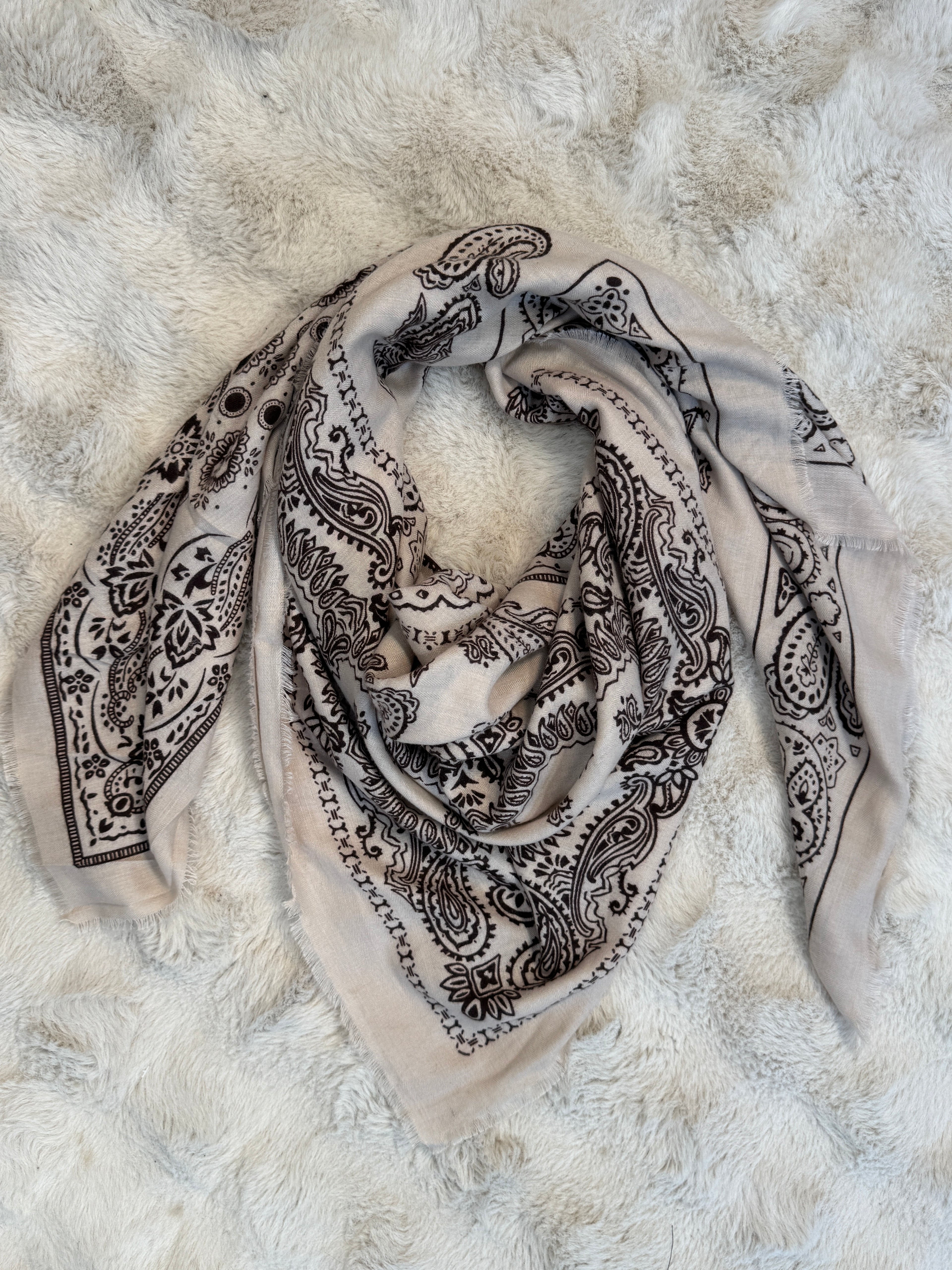 Écharpe Bandana Beige