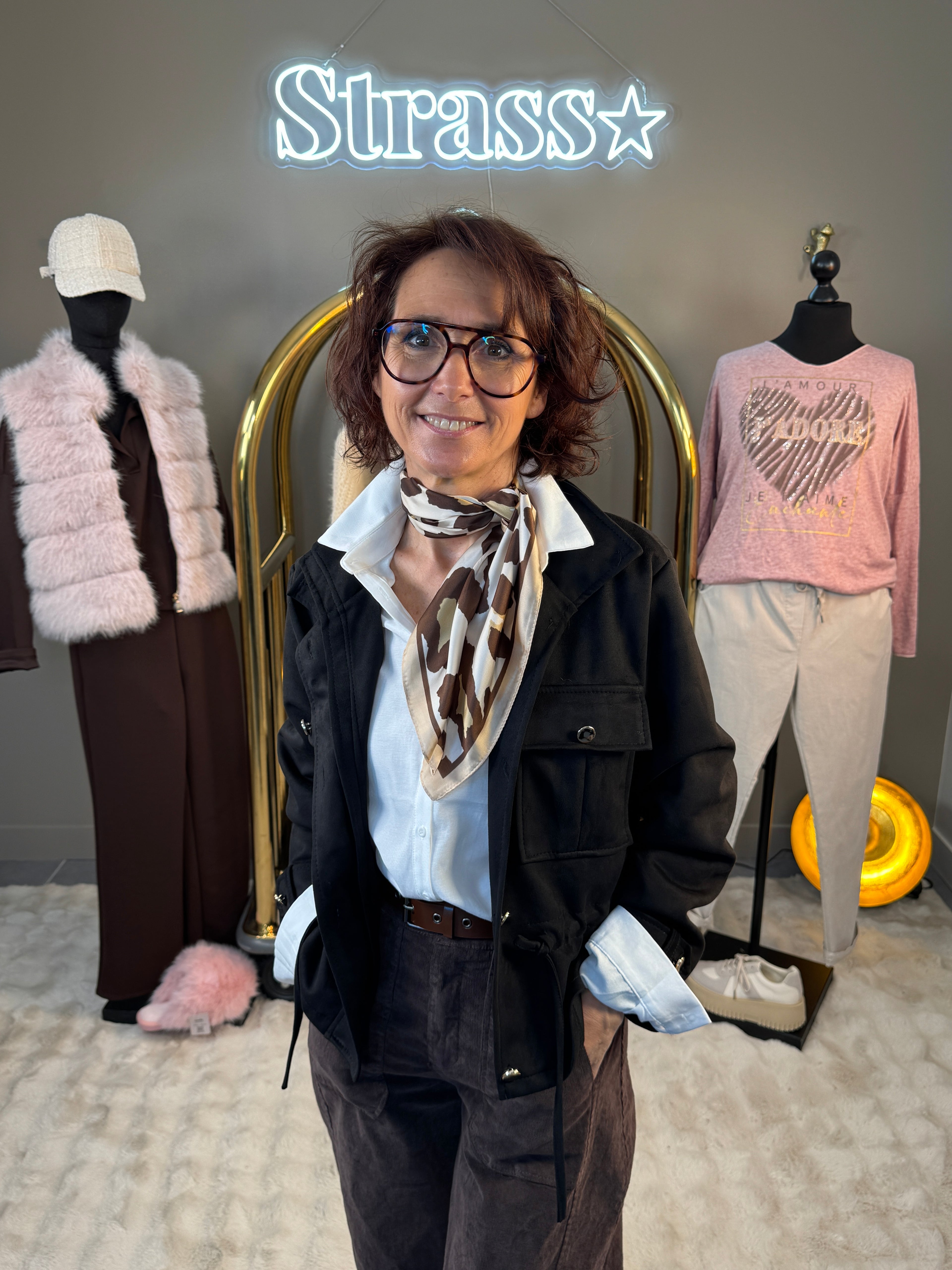 Veste Suédine Noir