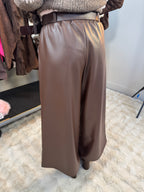 Pantalon 3/4 Simili Choco