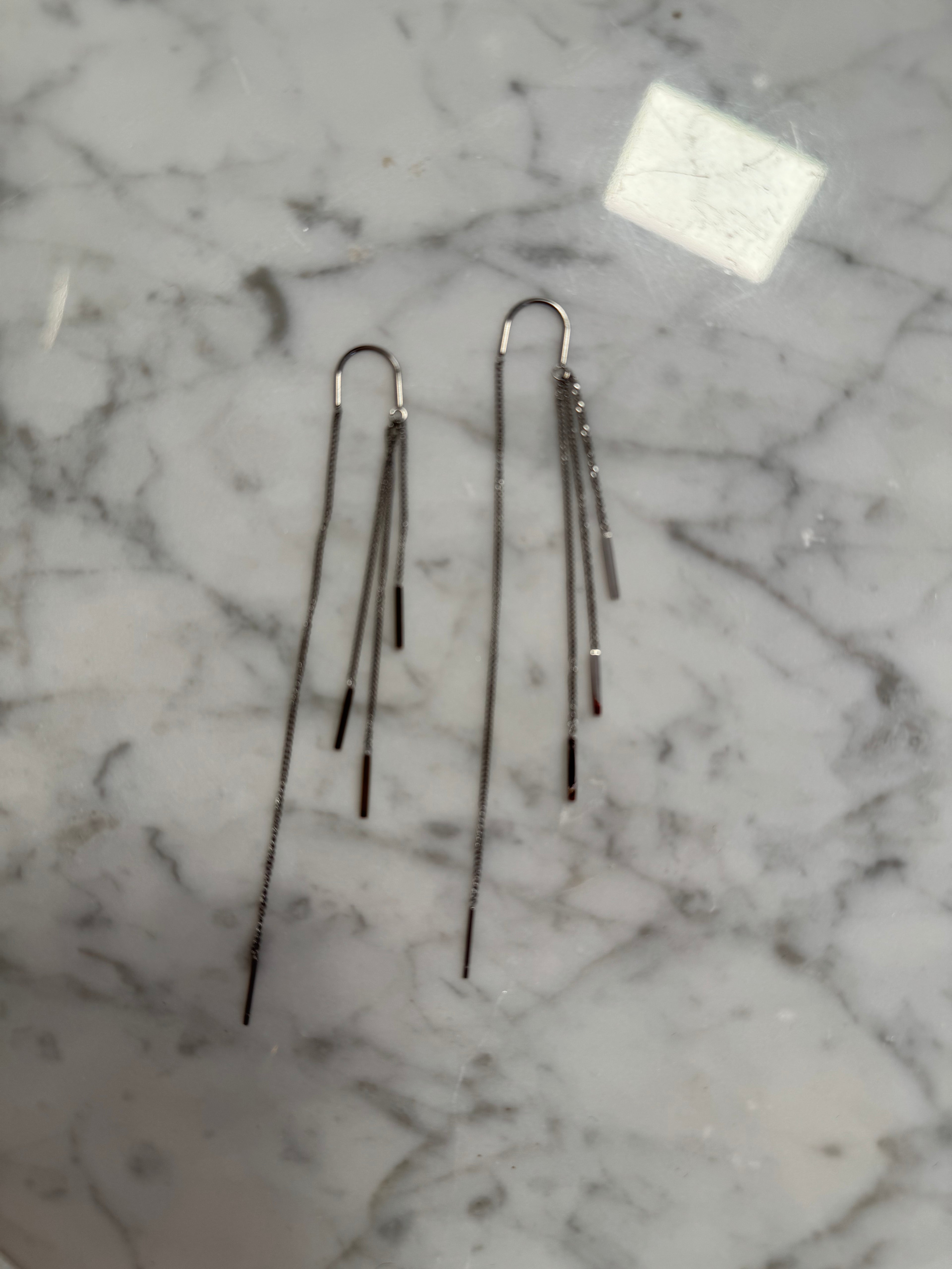 Boucles d'Oreilles Chainette Acier