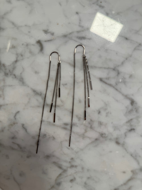 Boucles d'Oreilles Chainette Acier