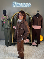 Veste Chacha Laine Rase Choco