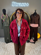 Veste Chacha Laine Rase Bordeaux