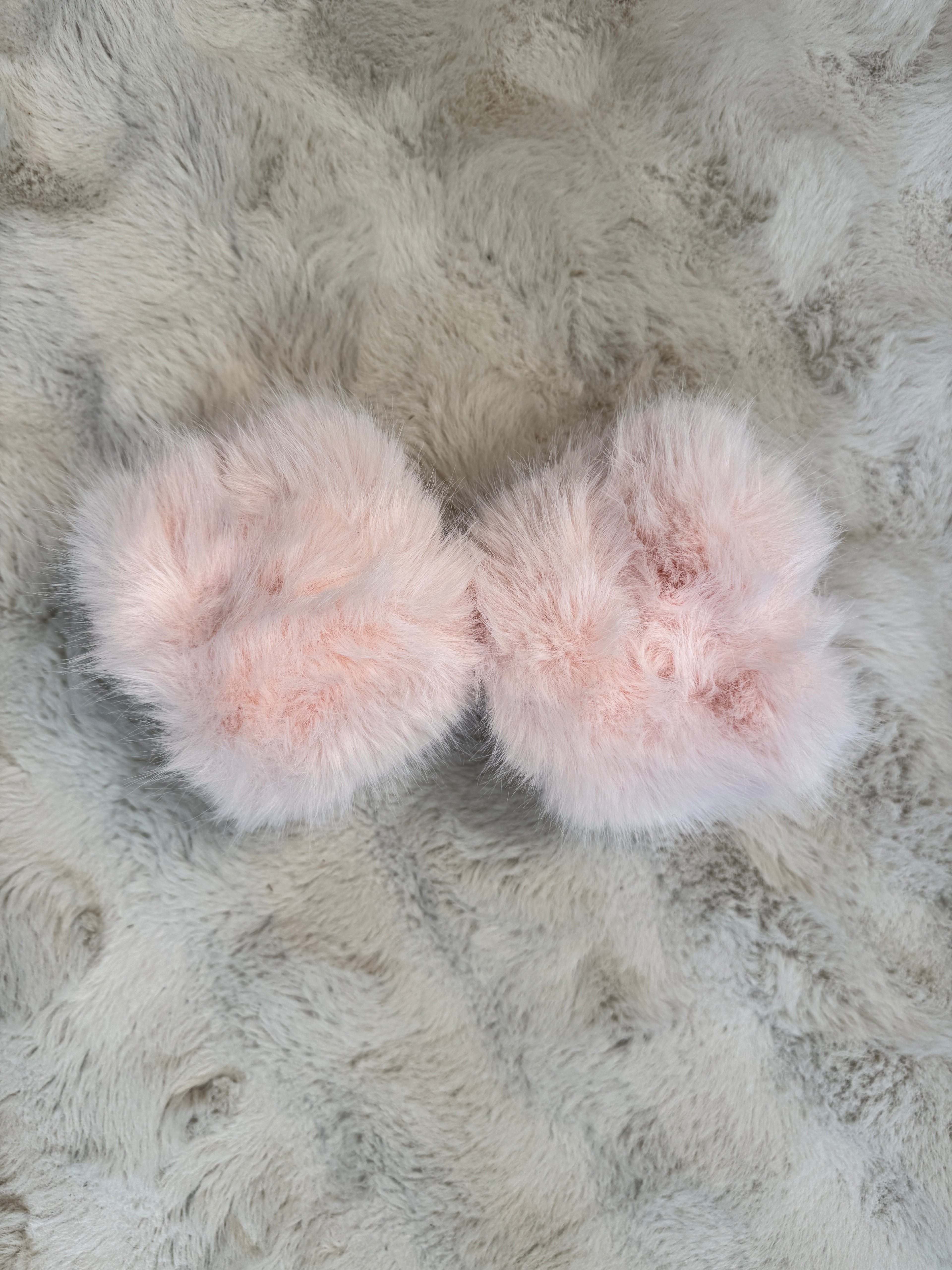 Poignets Fausse Fourrure Rose