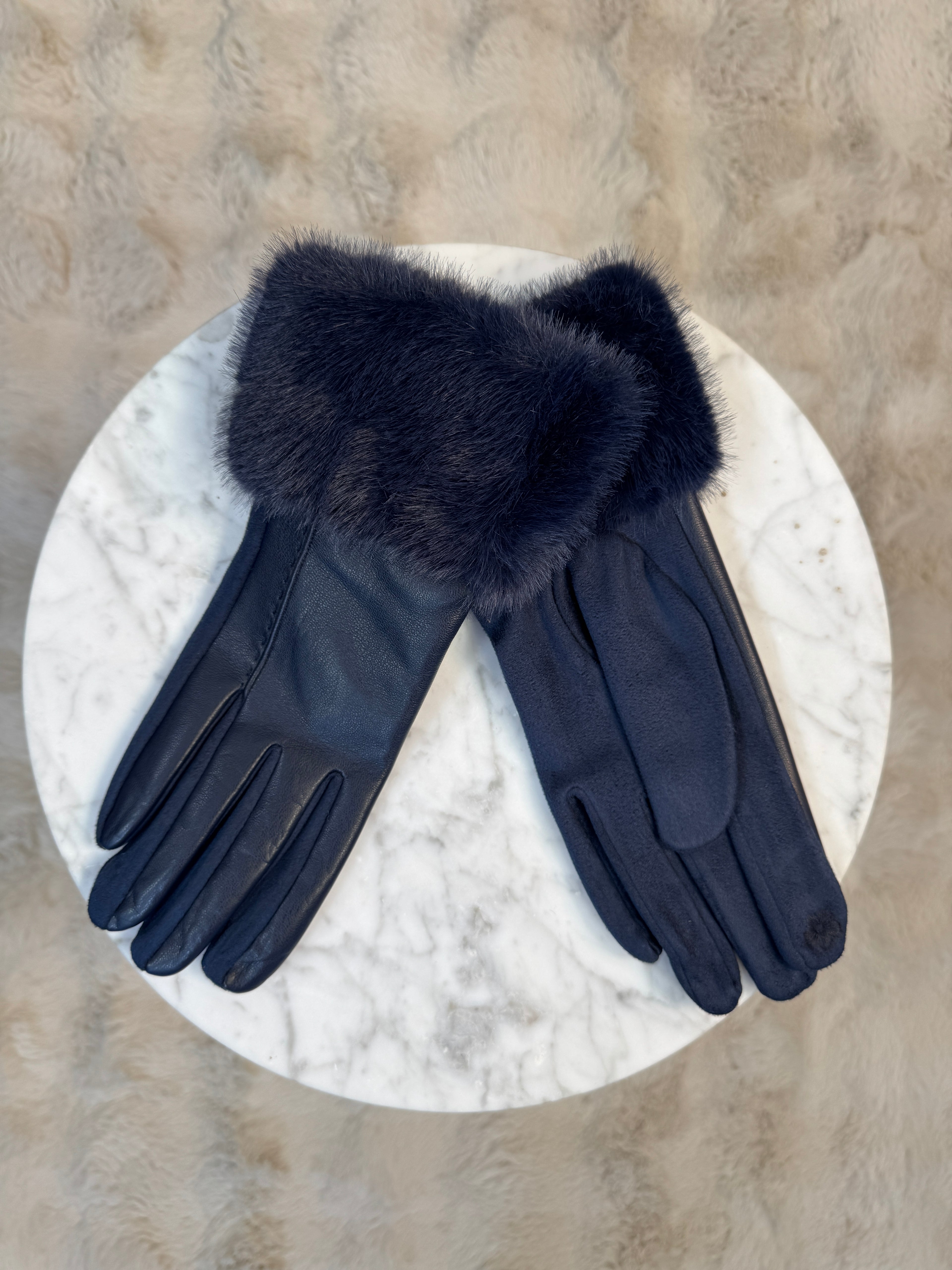 Gants Madame Bleu Marine