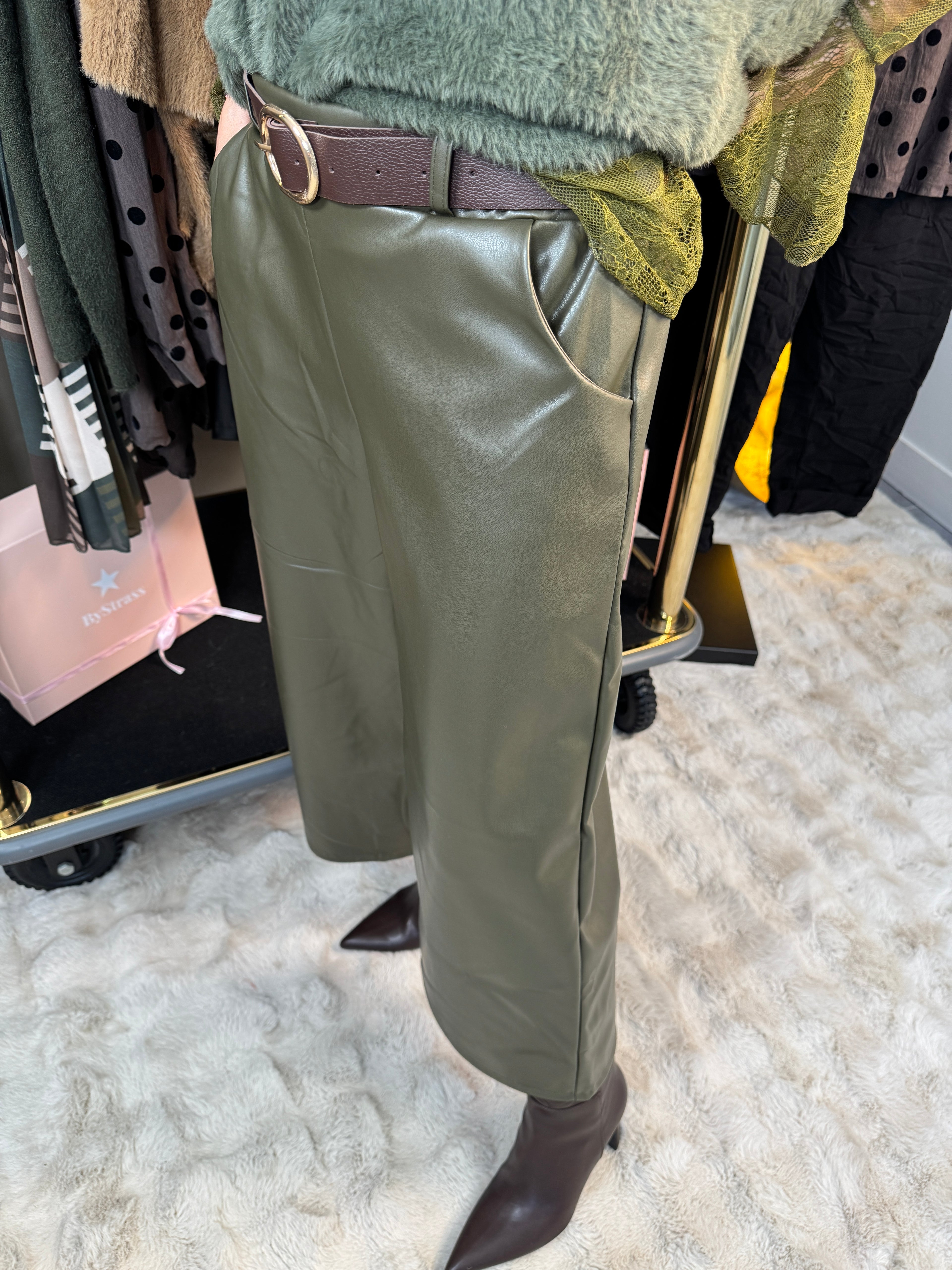 Pantalon 3/4 Simili Kaki