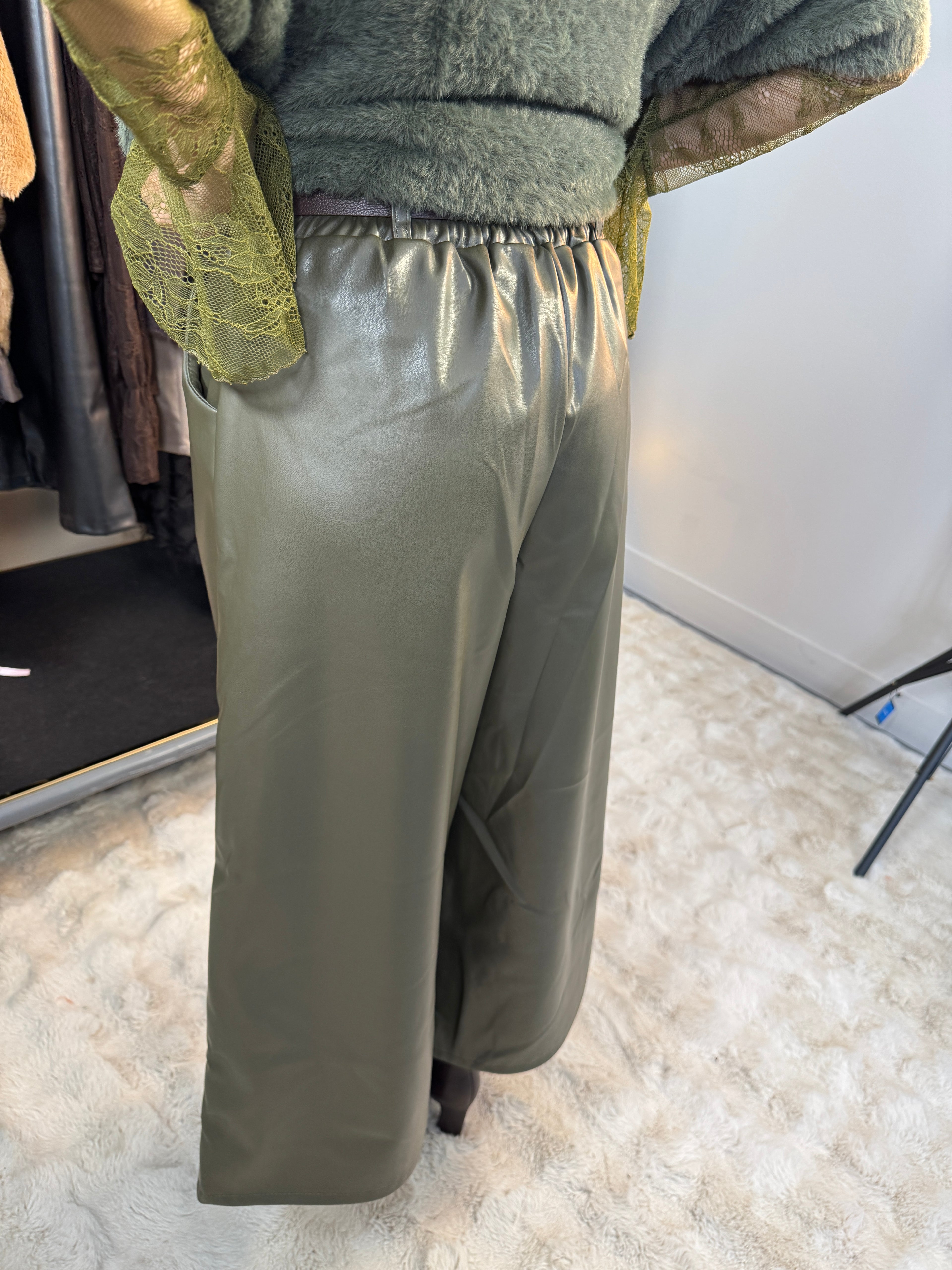 Pantalon 3/4 Simili Kaki