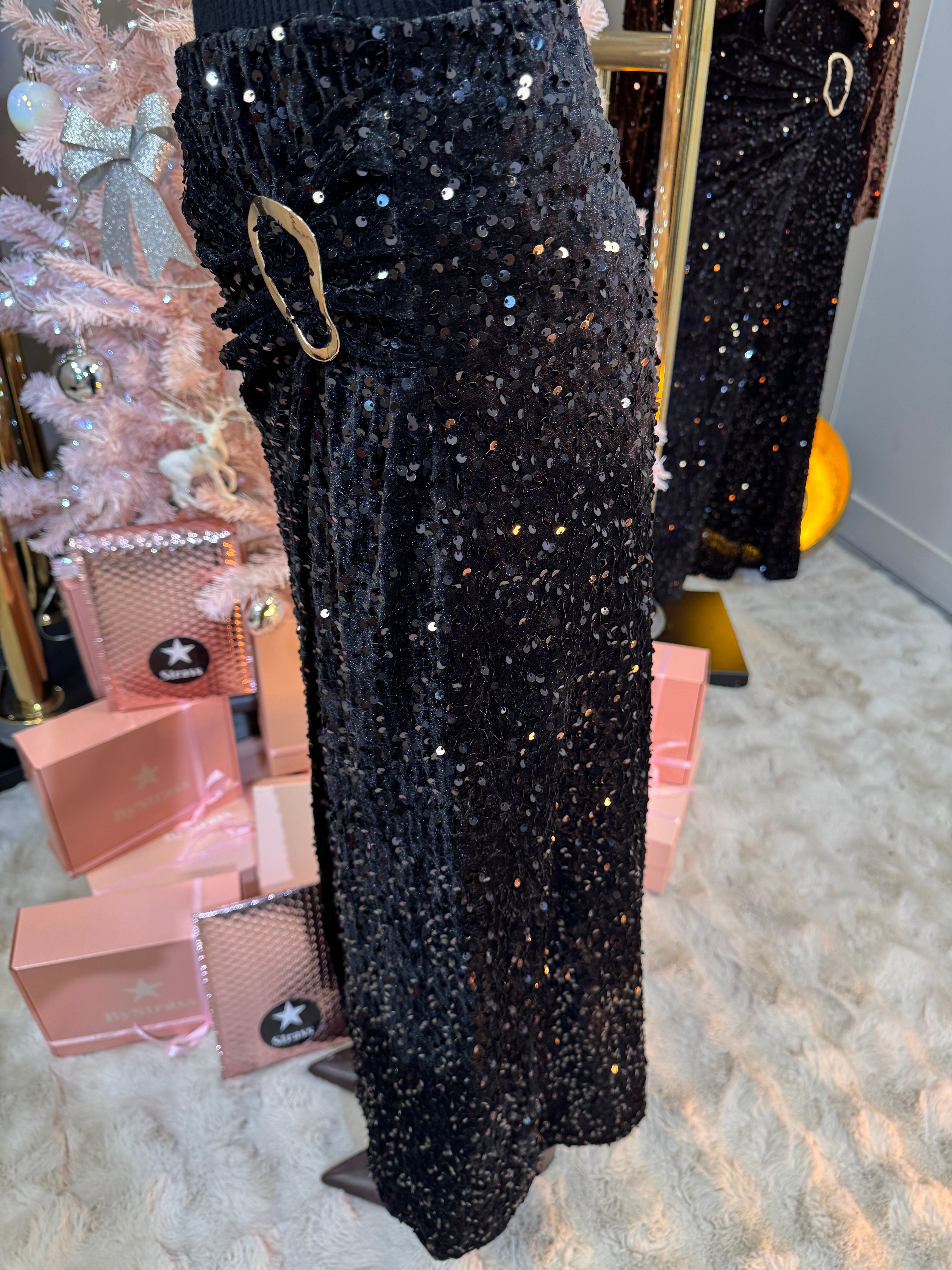 Jupe Paillettes Sonia Noire