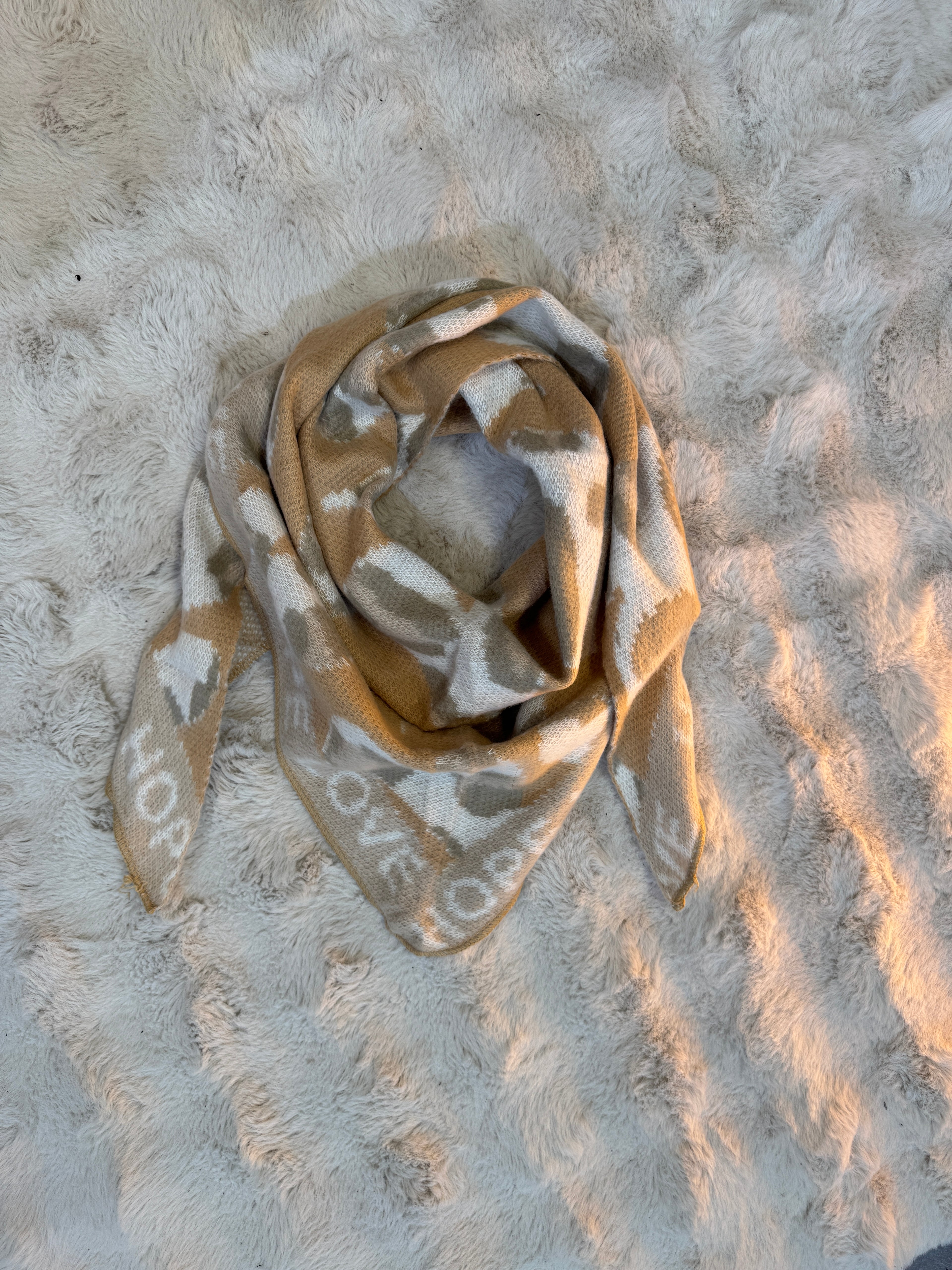 Écharpe Love Beige