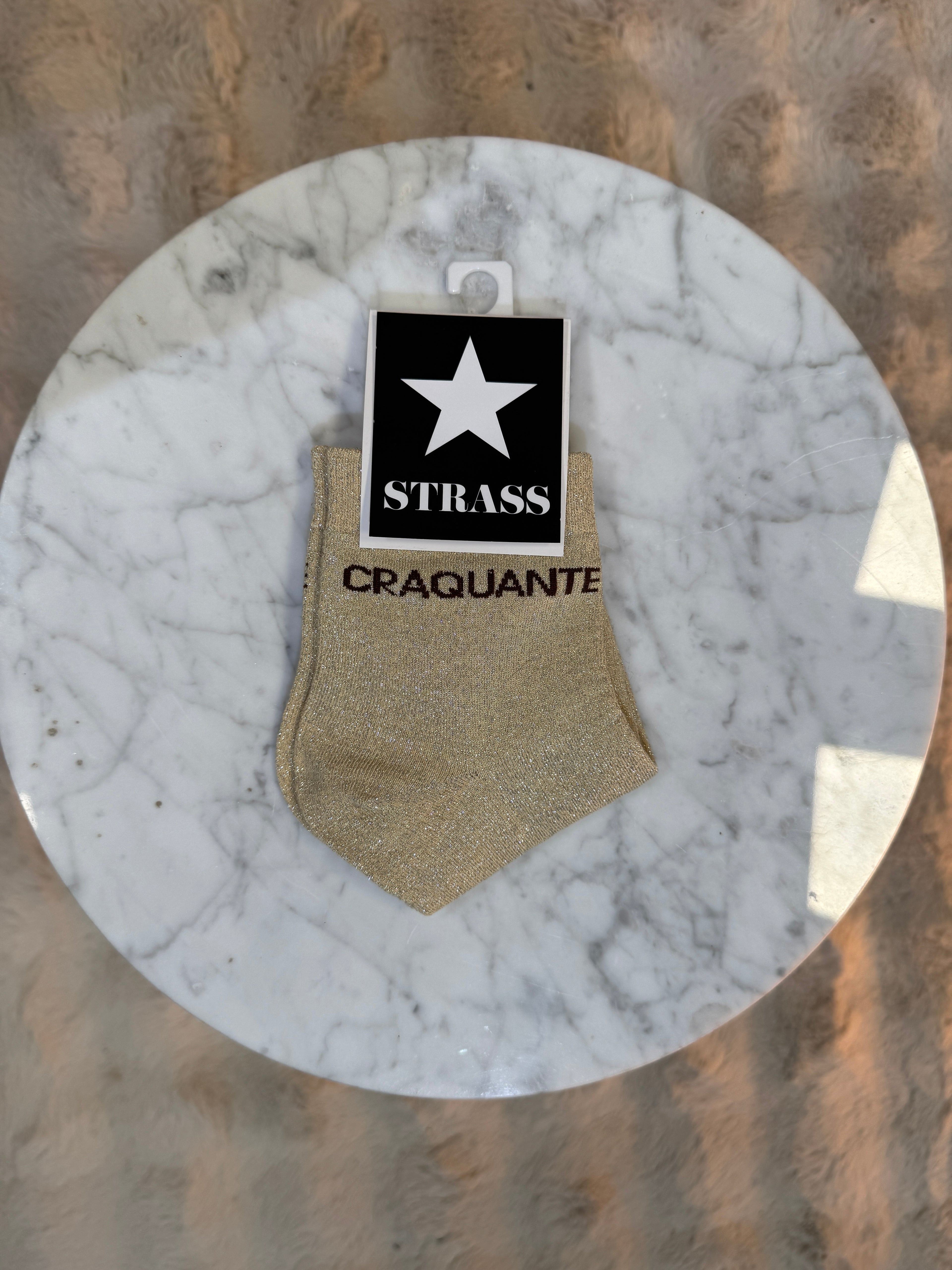 Chaussettes Craquante Doré écriture Choco