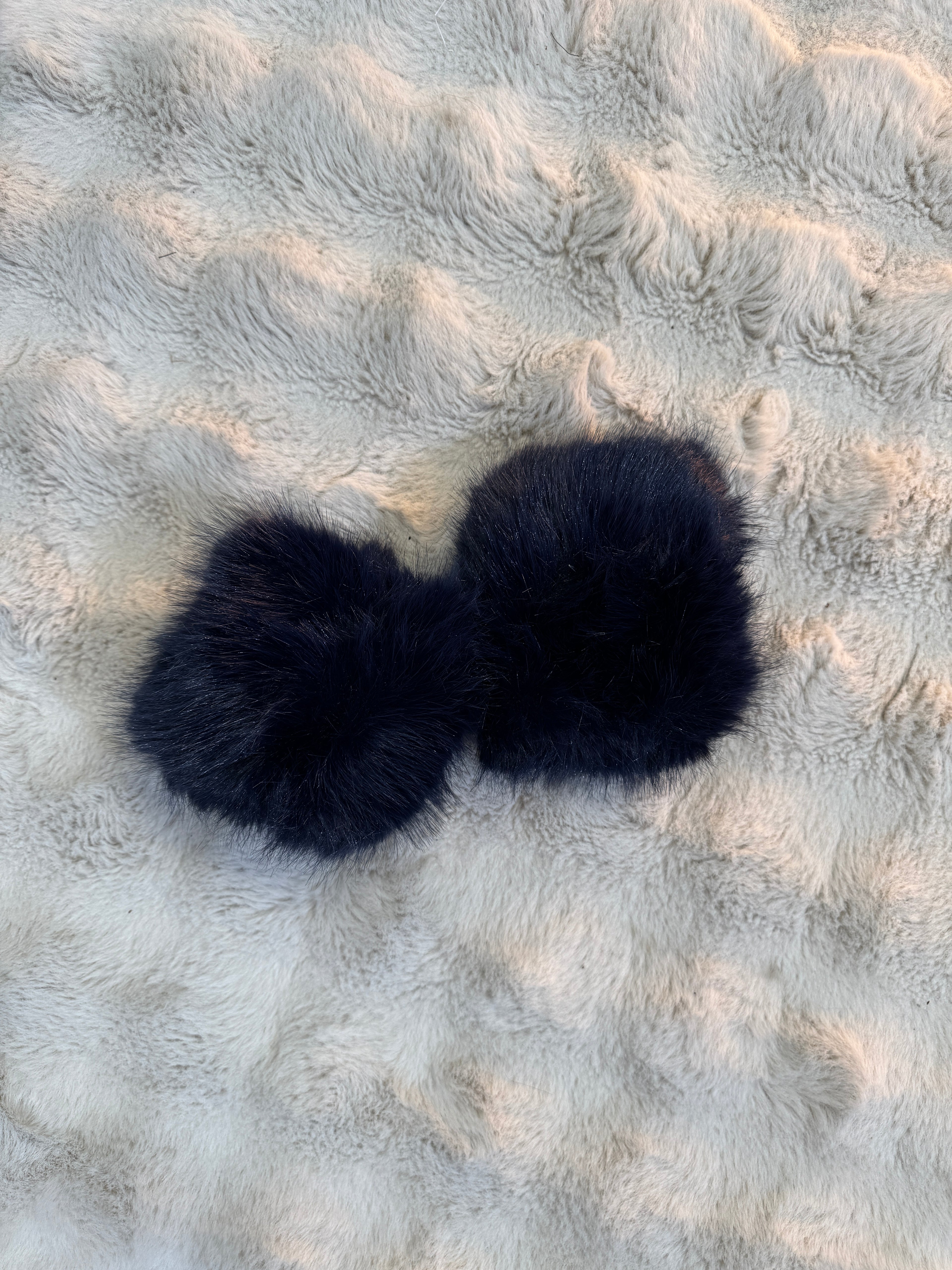 Poignets Fausse Fourrure Marine