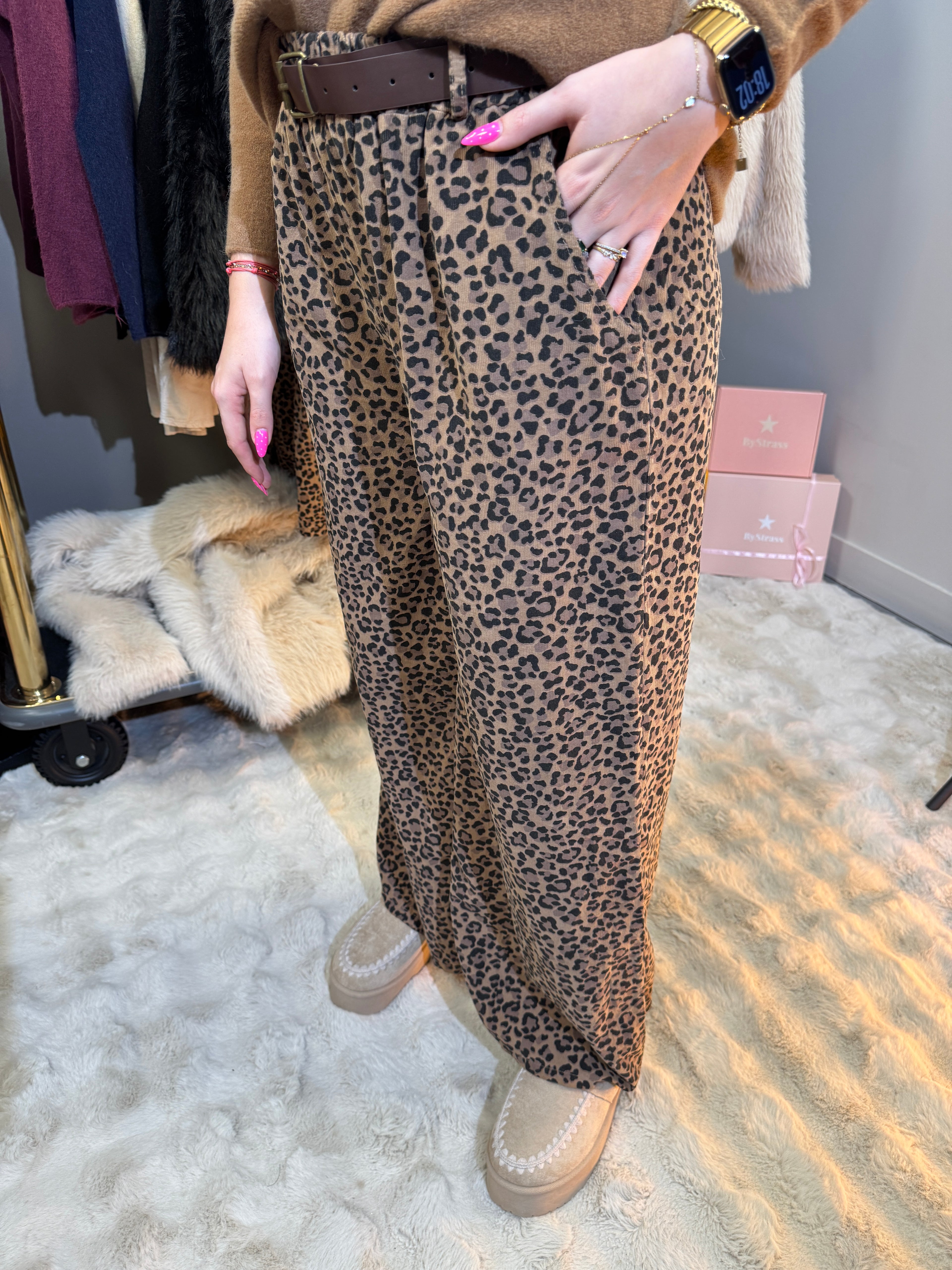 Pantalon Velours Léo Camel