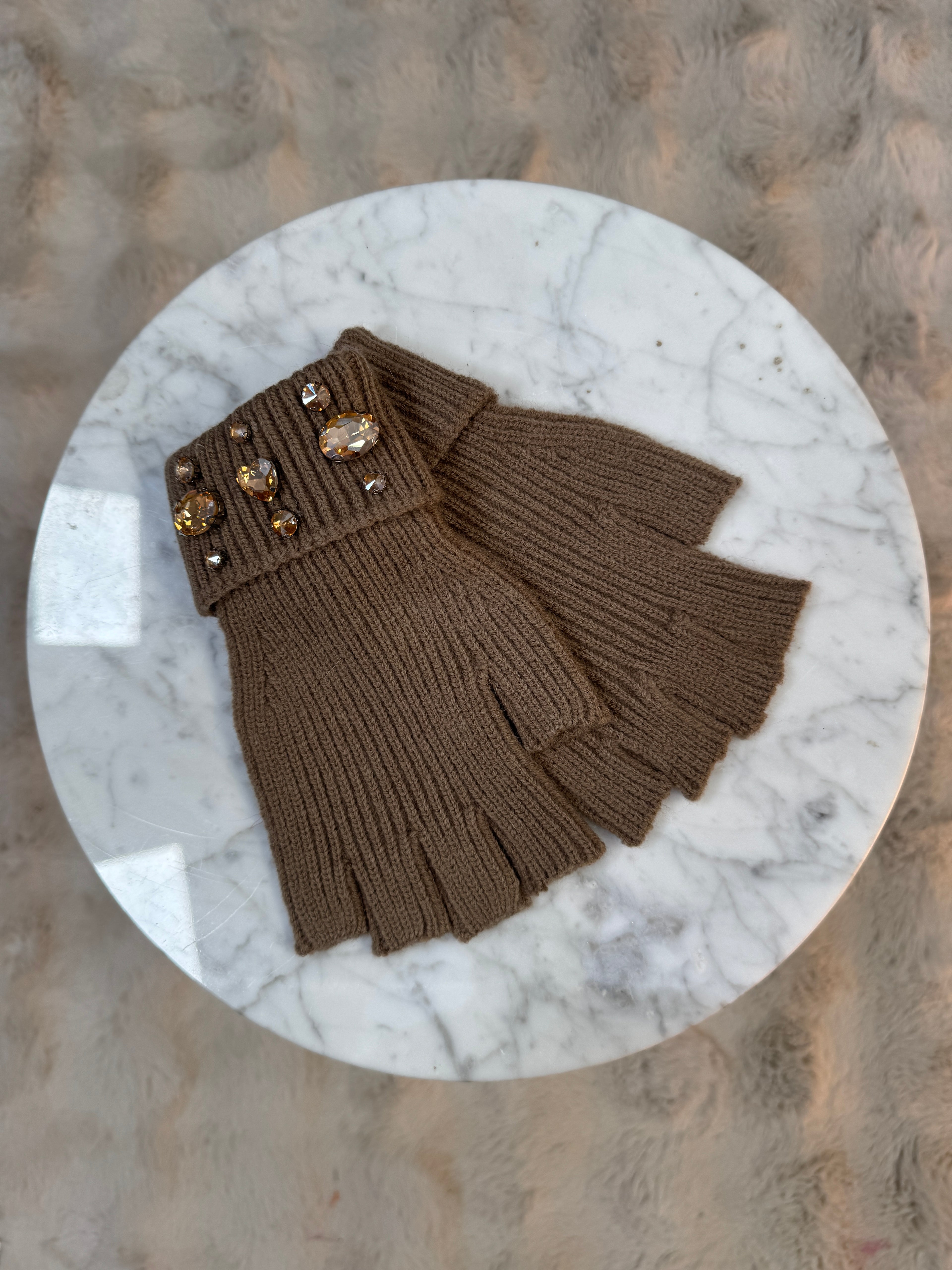 Mitaine Strass Taupe