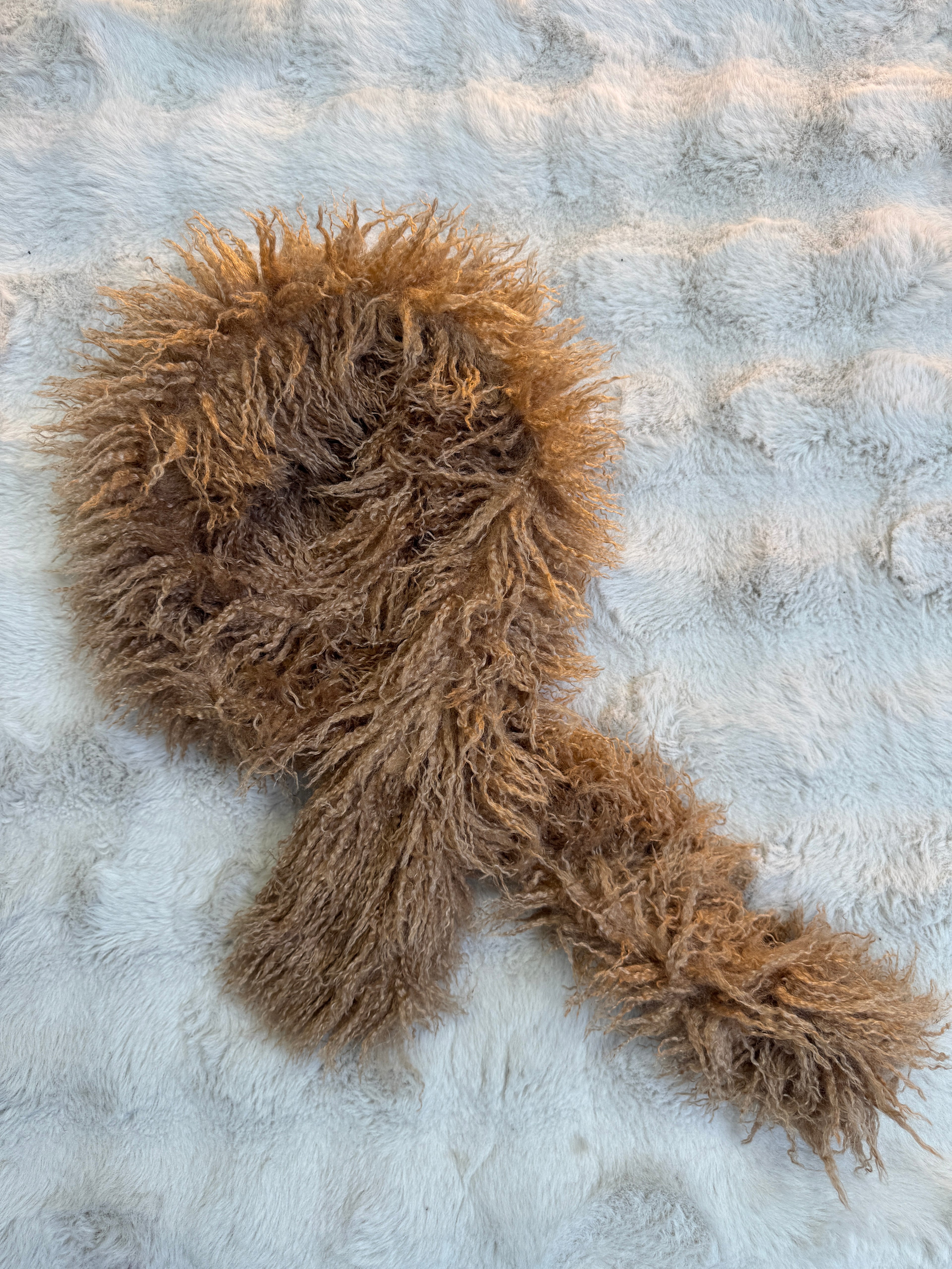 Écharpe Faux Mouton Camel