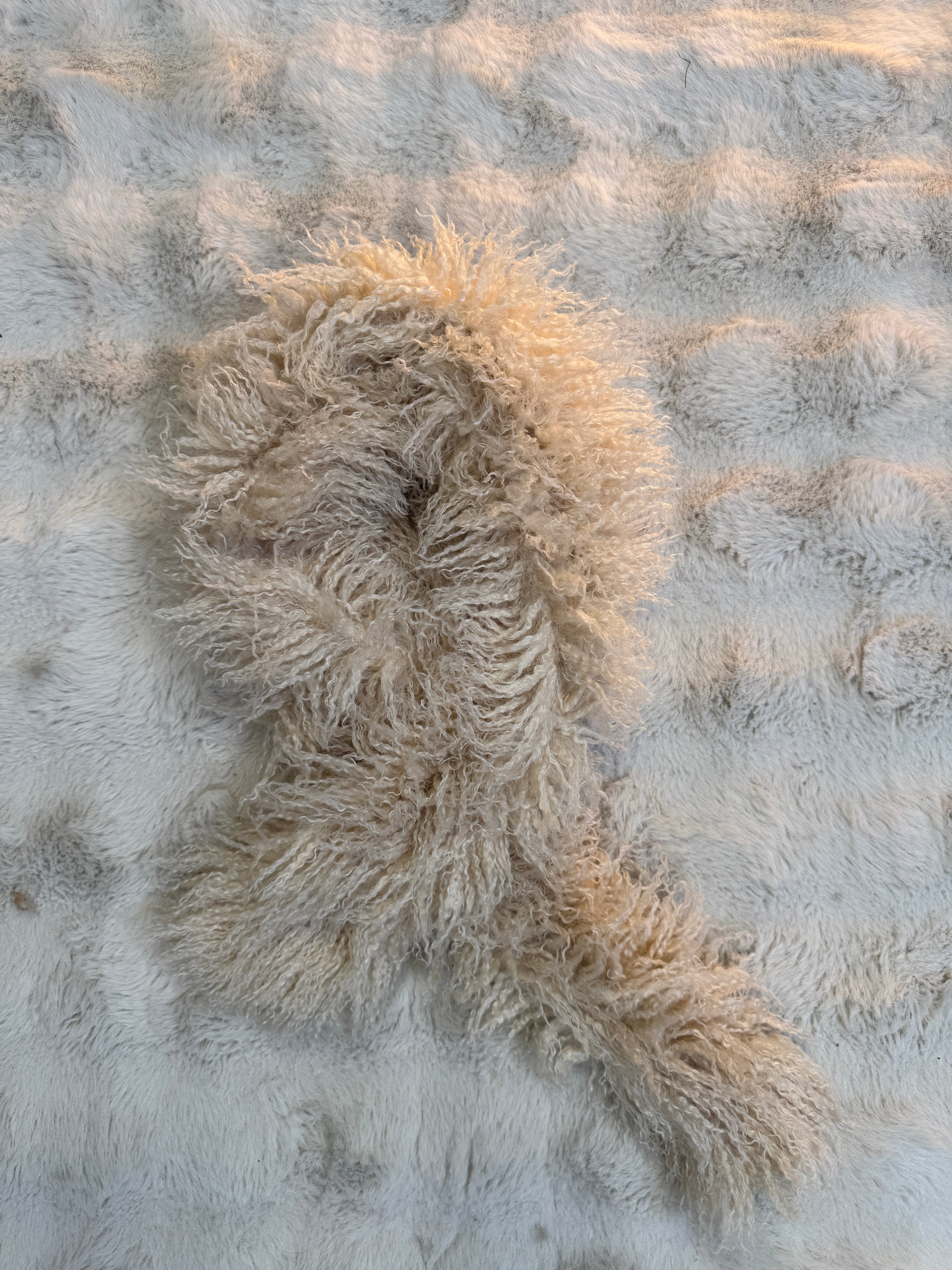 Écharpe Faux Mouton Beige