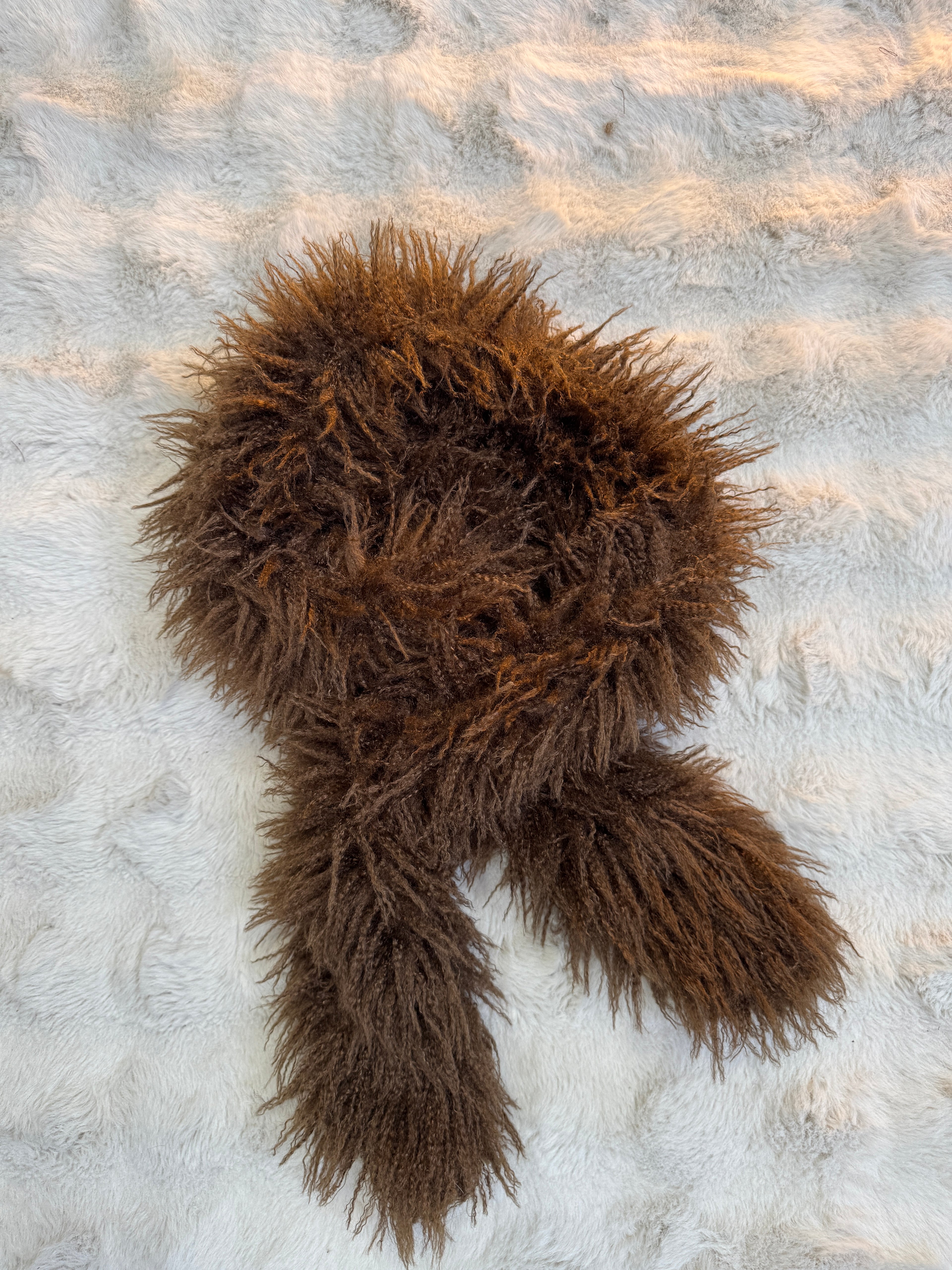 Écharpe Faux Mouton Choco