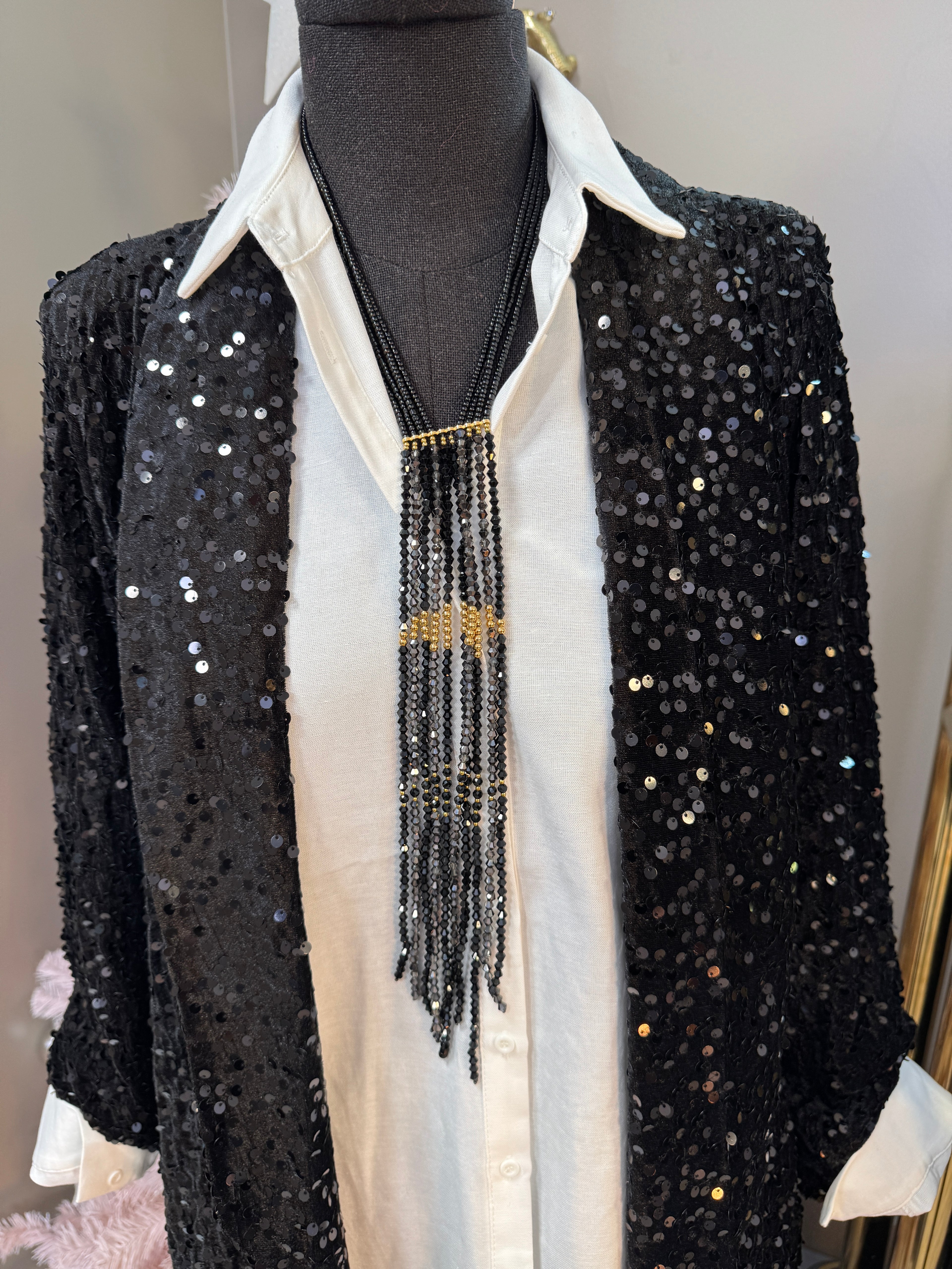 Collier Cravatte Noir