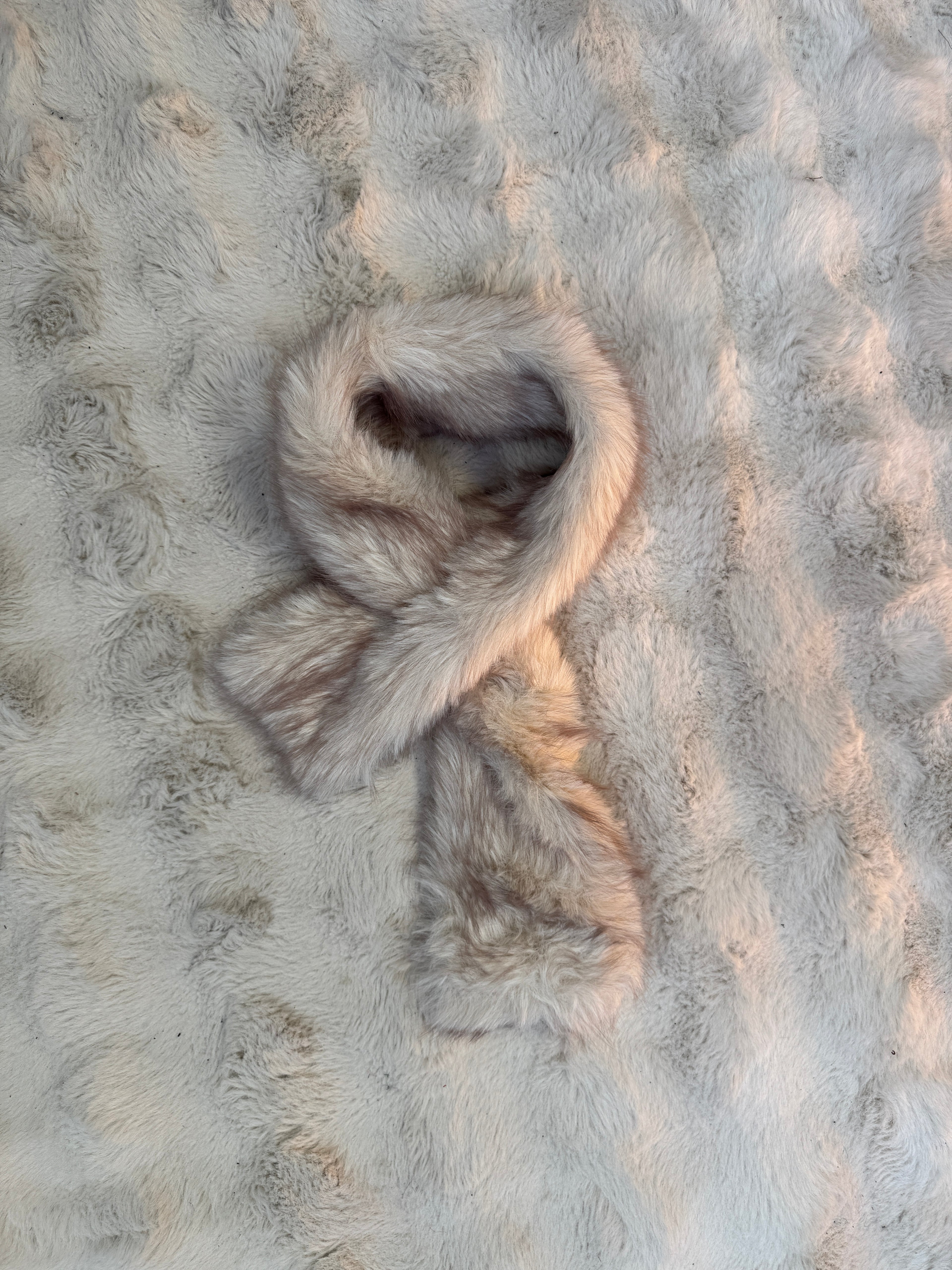 Écharpe Fausse Fourrure Beige