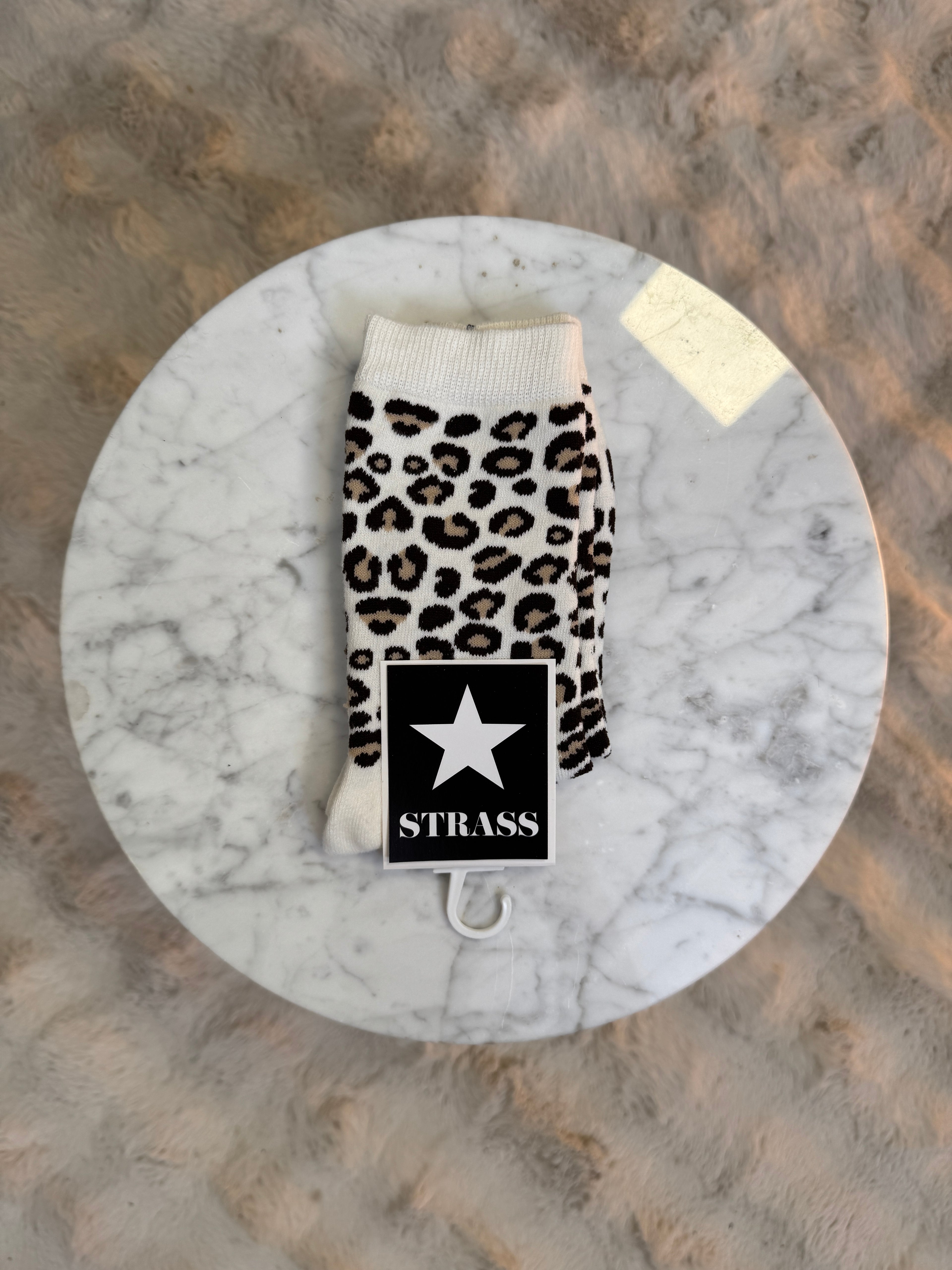 Chaussettes Leopard Ecru