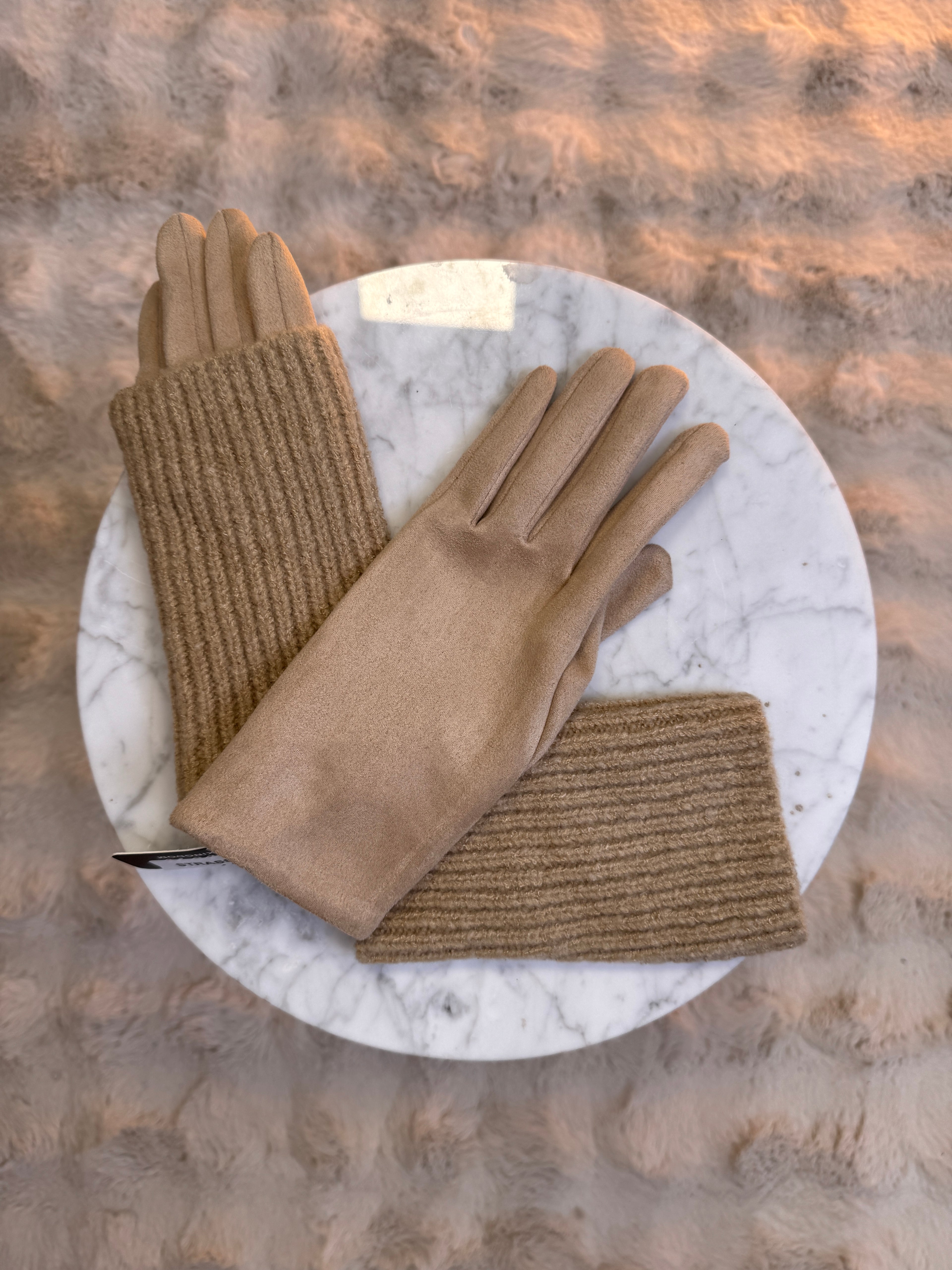 Gants Mitaines Beige
