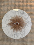 Broche Plumes Beige