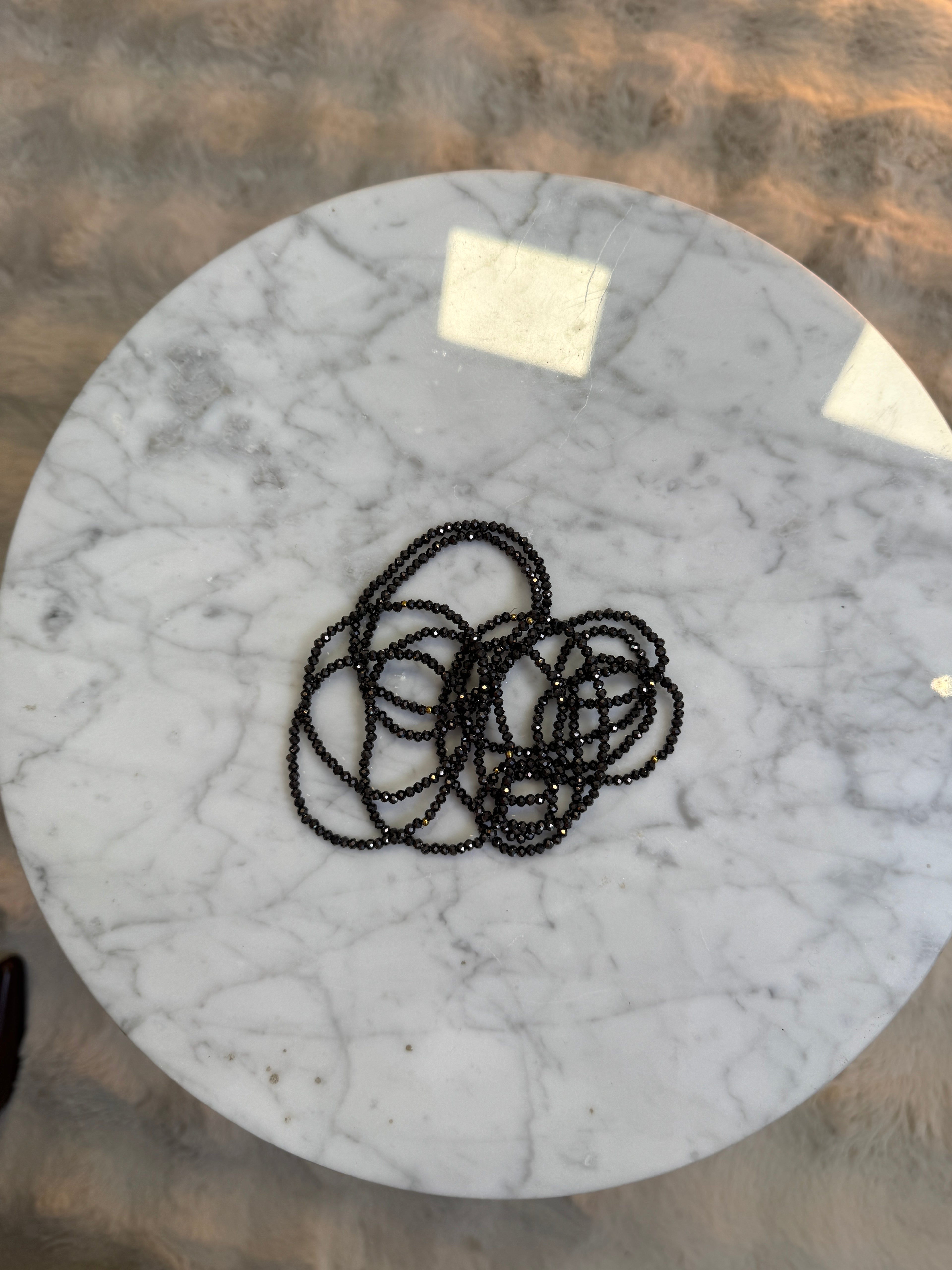 Lot de 10 Bracelets Elastiques Cristal Marron Glacé