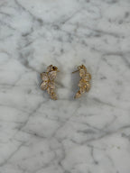 Boucles D’oreilles Floral Strass