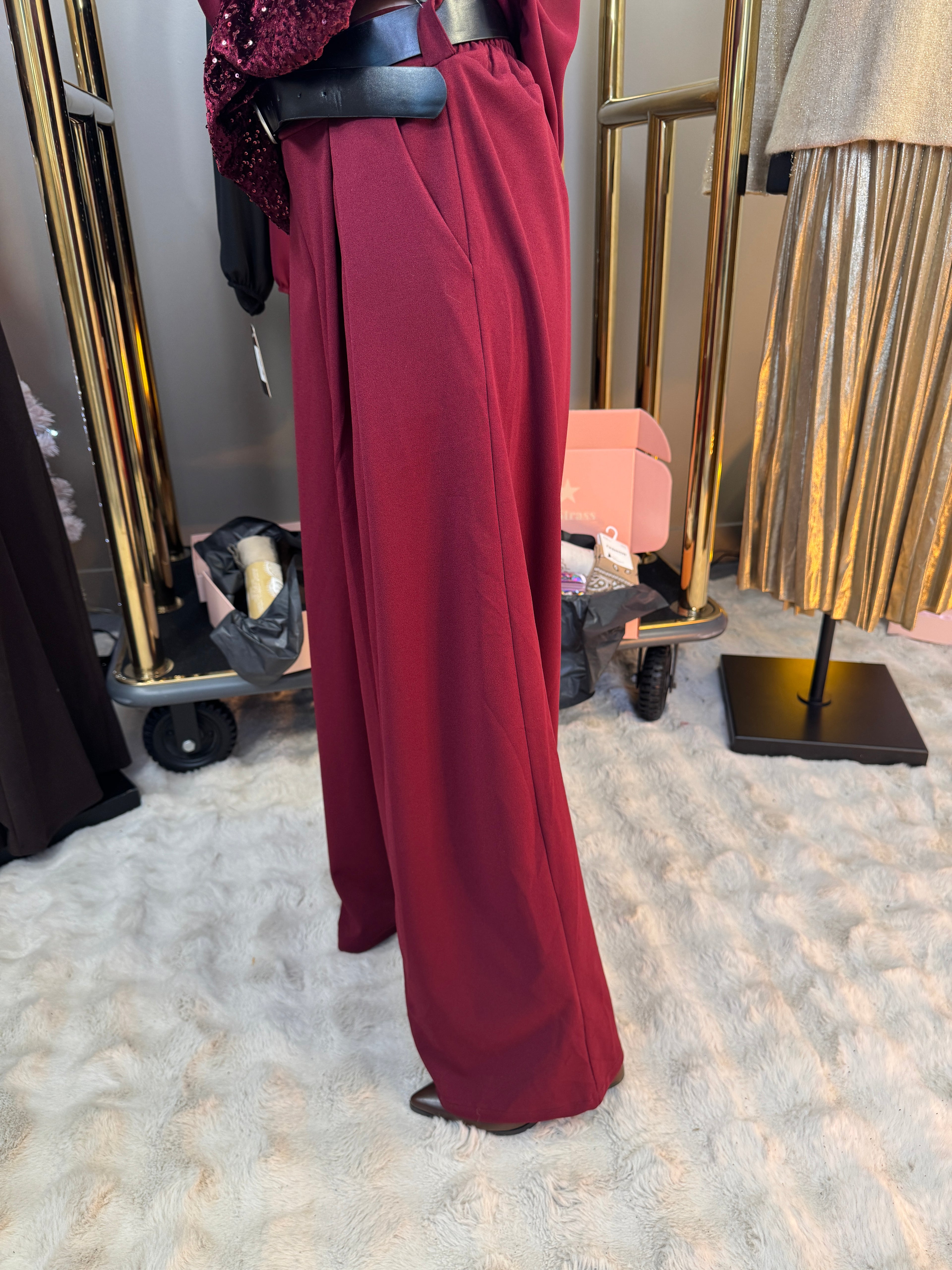 Pantalon Jade Bordeaux