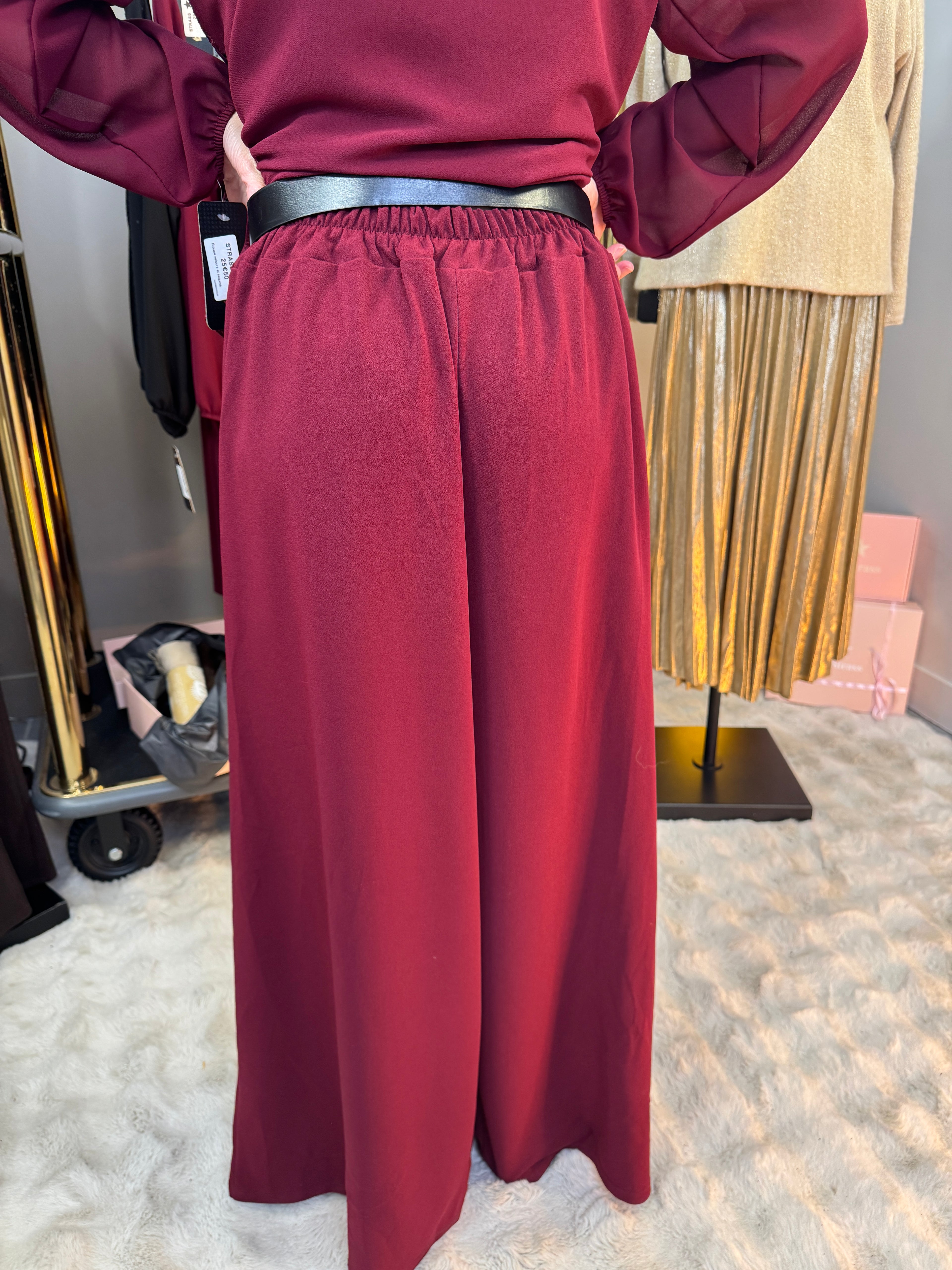 Pantalon Jade Bordeaux