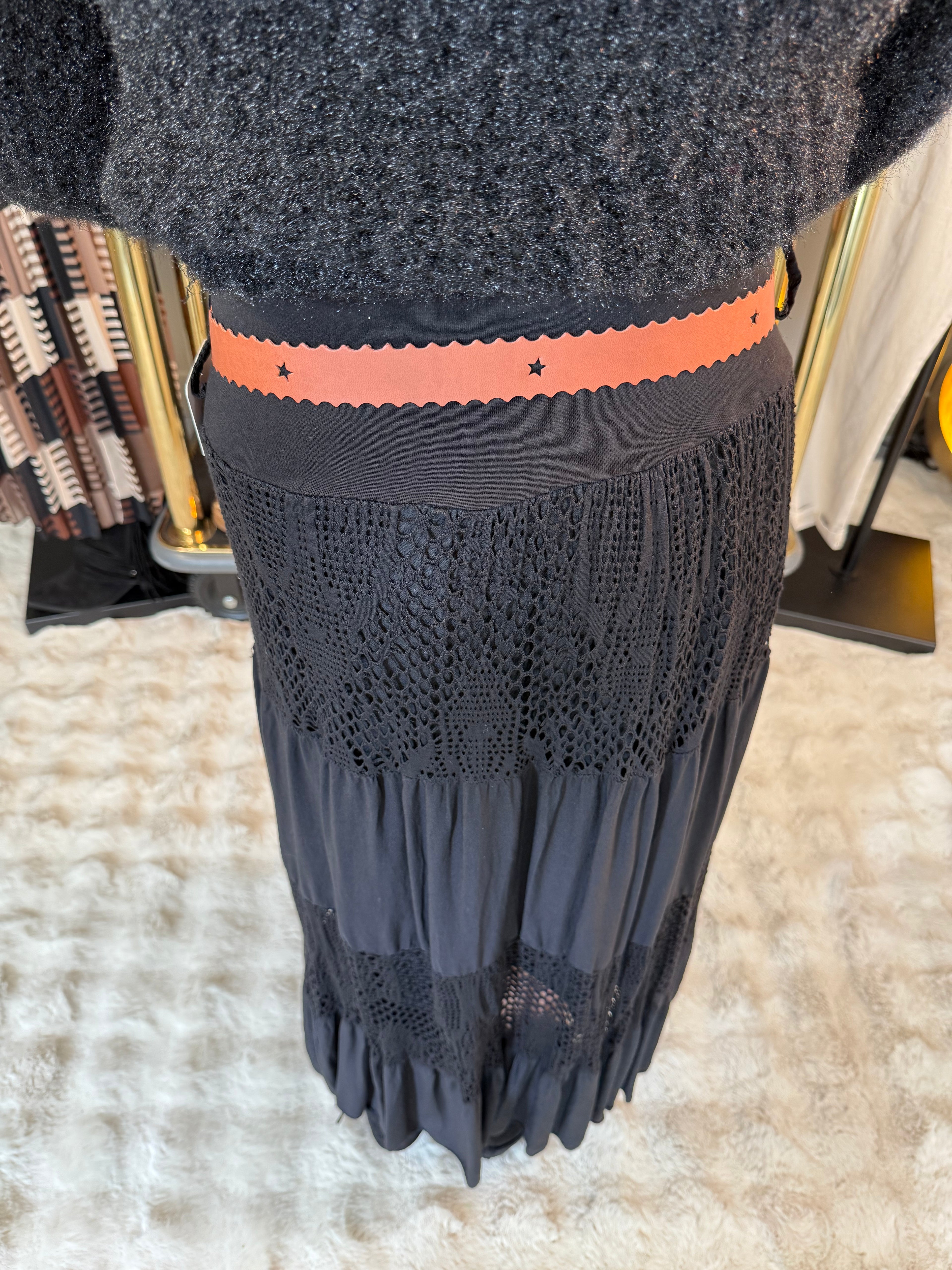 Jupe légère Dentelle Noire