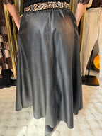 Jupe Simili Cuir Noir