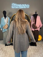 Manteau Laine Rase Taupe