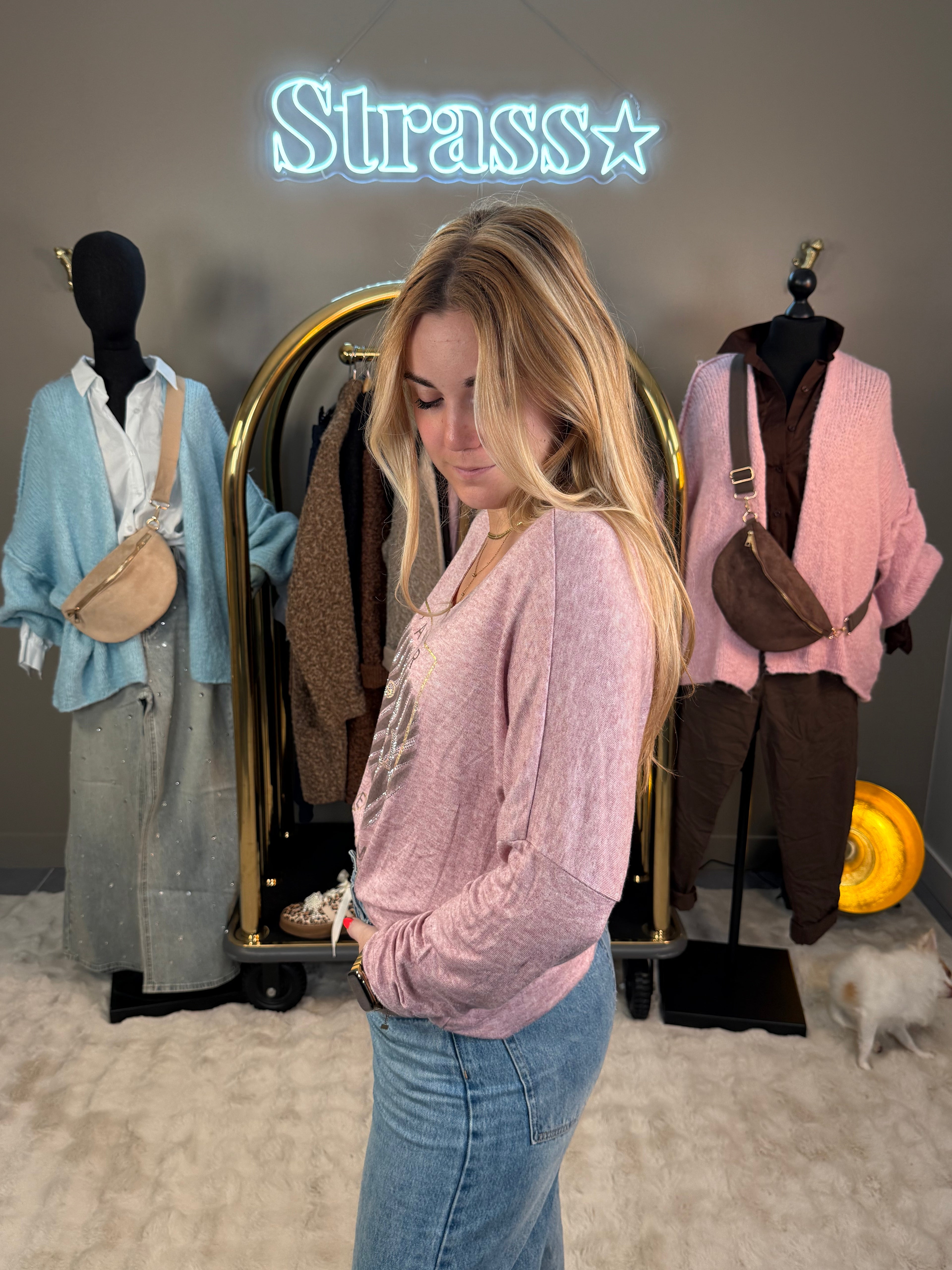 Pull Fin J'adore Rose
