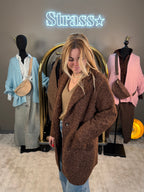 Manteau Laine Rase Choco