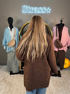 Manteau Laine Rase Choco