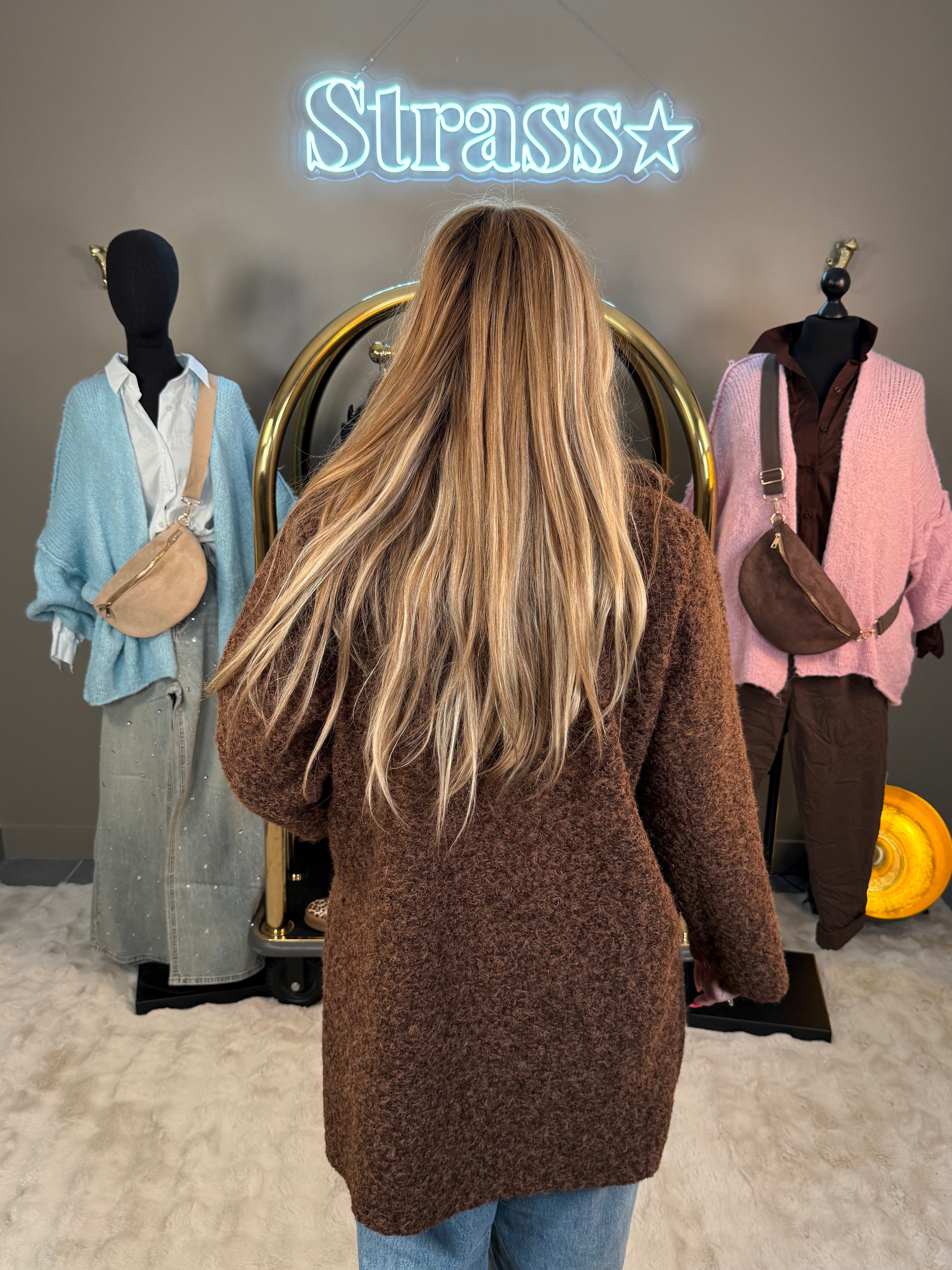 Manteau Laine Rase Choco