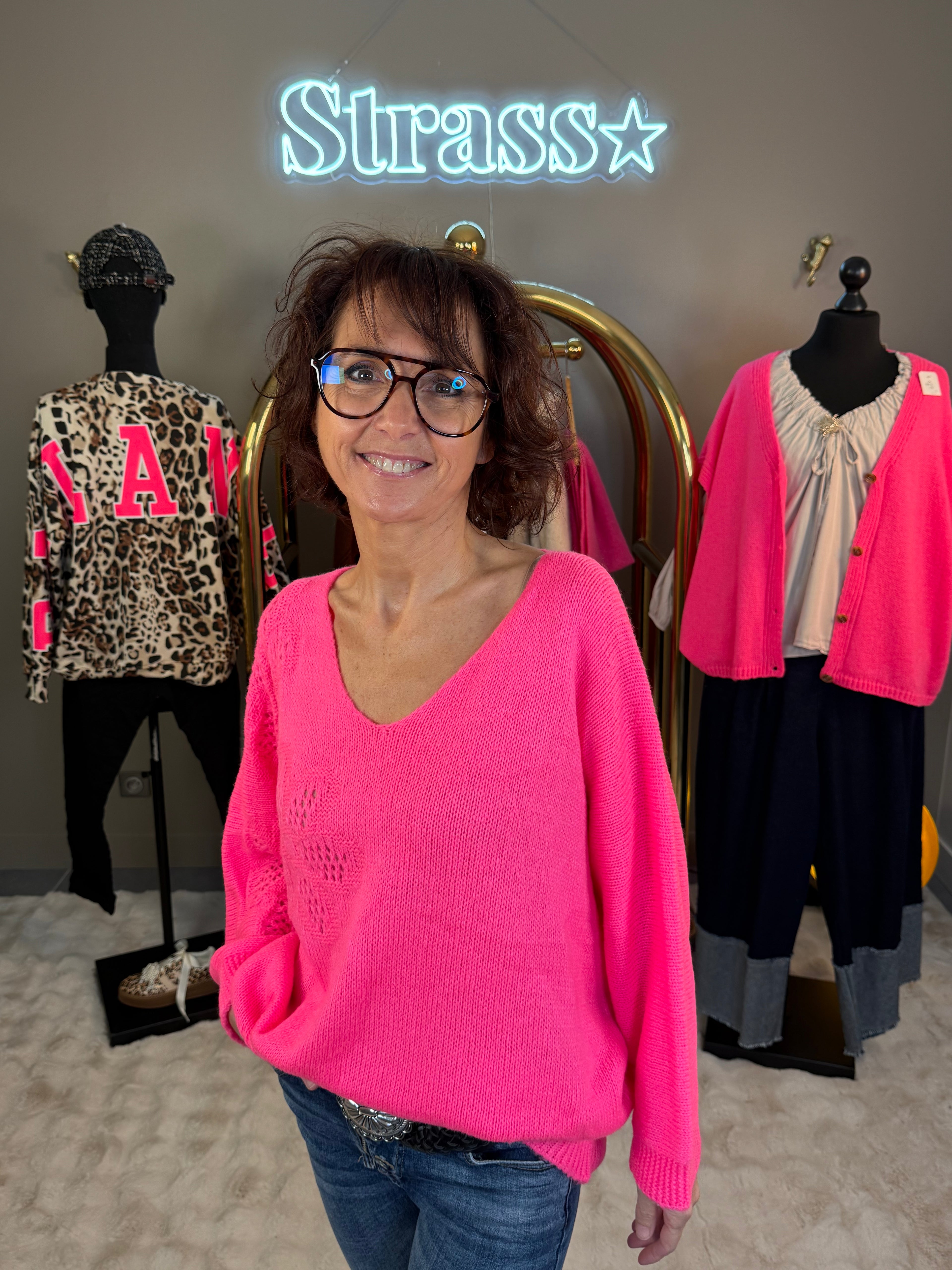 (PRÉ COMMANDE) Pull Fleur Rose