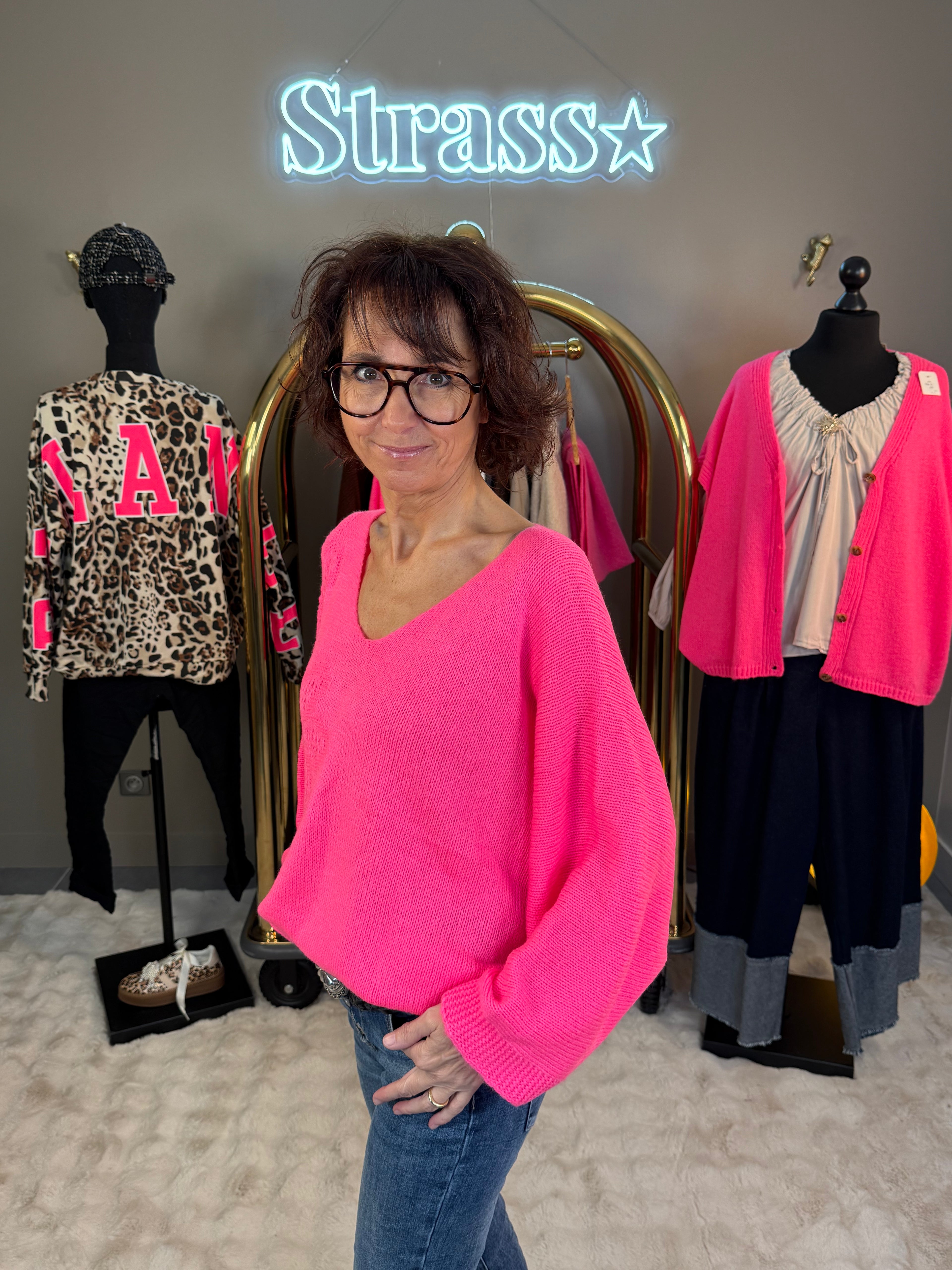 (PRÉ COMMANDE) Pull Fleur Rose